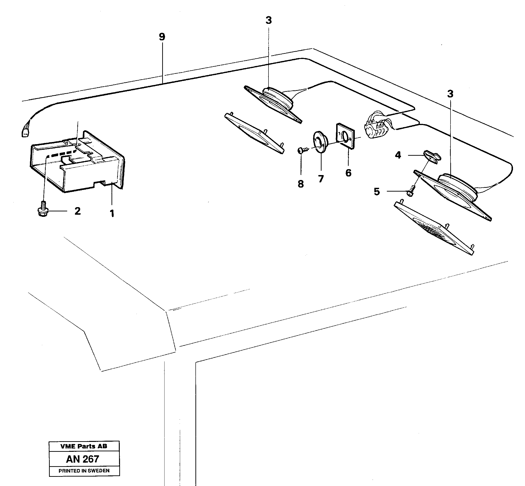 Radio bracket.  91936 — volvo parts diagram