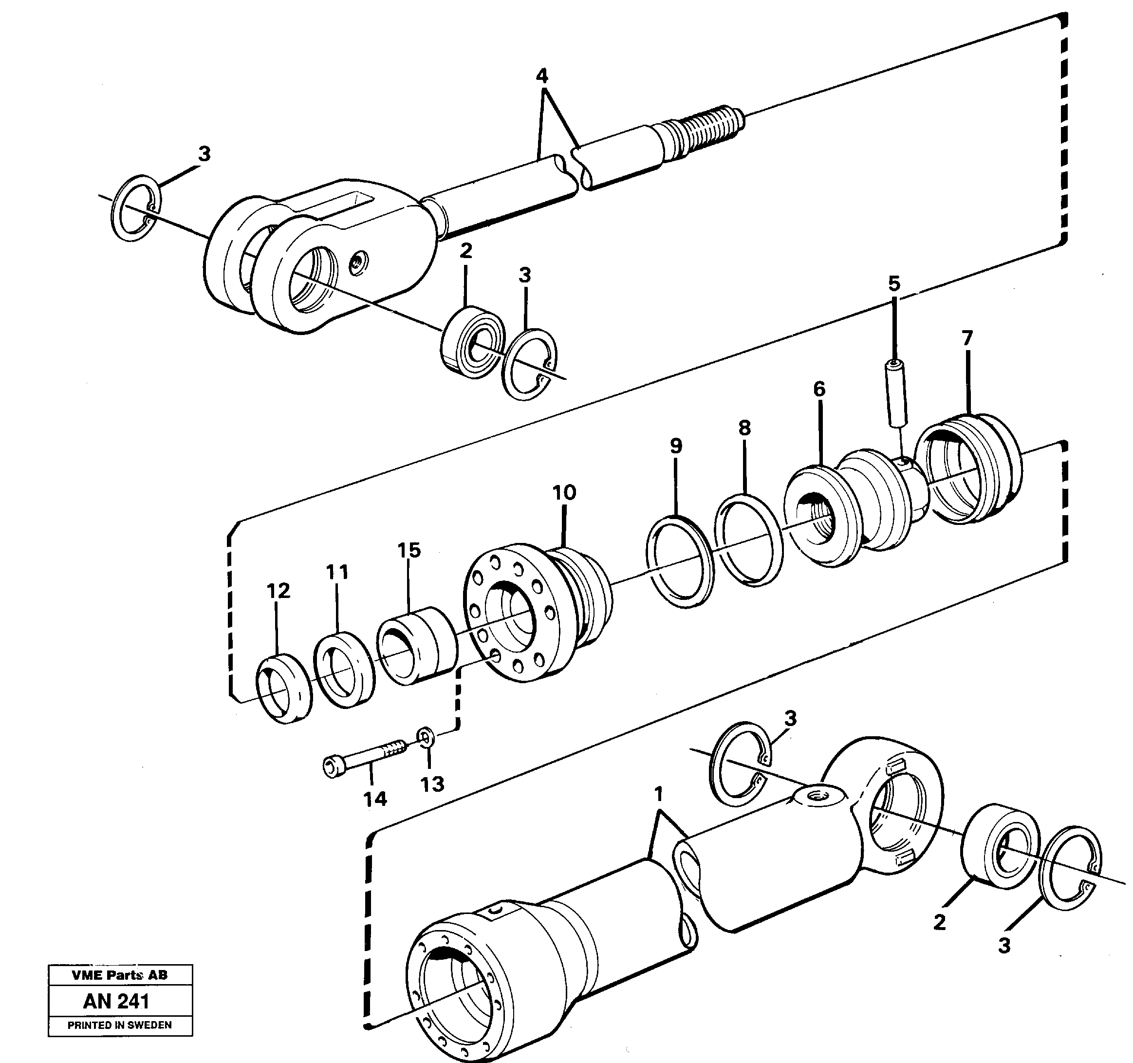 Hydraulic cylinder — volvo parts diagram
