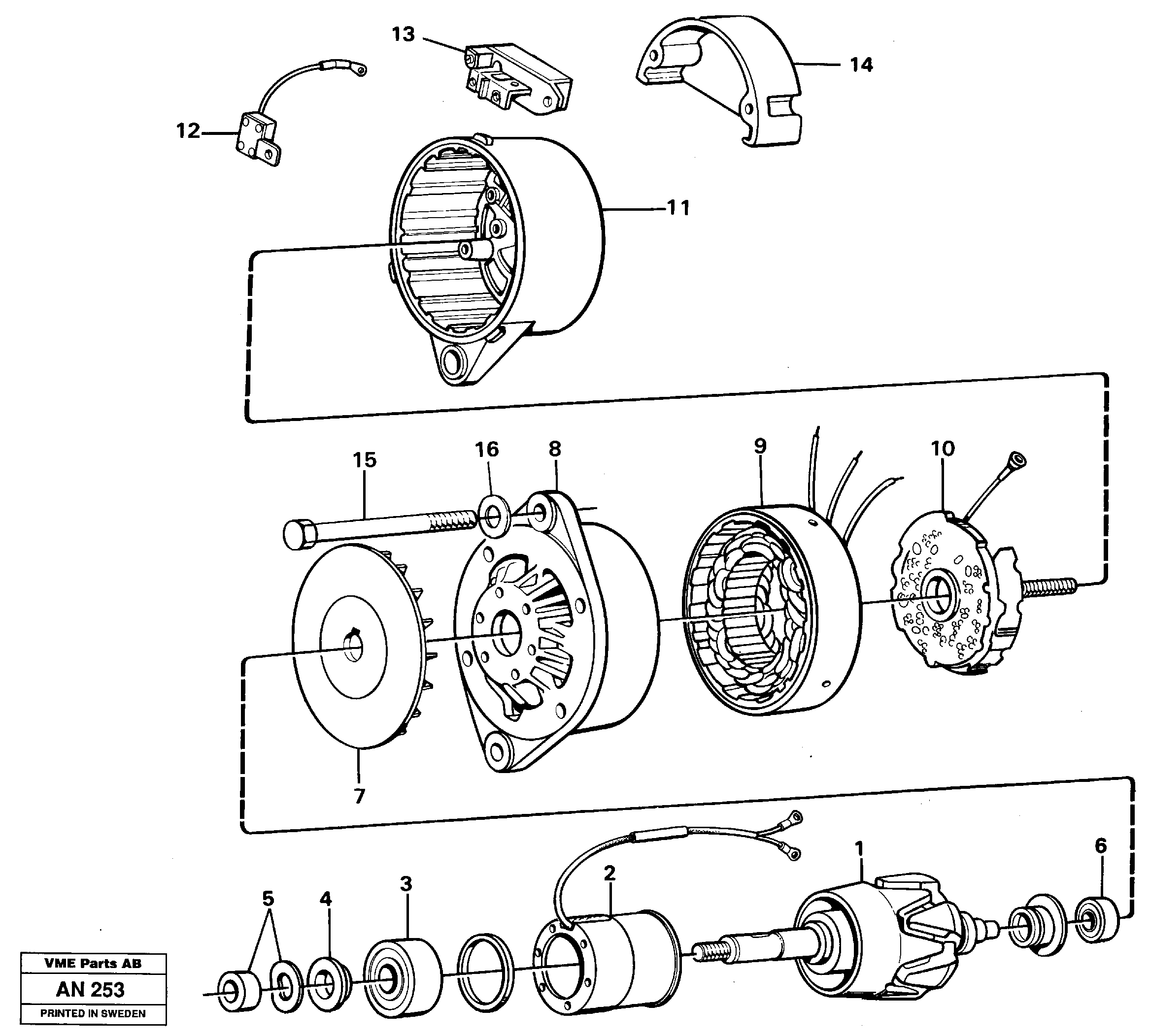 Alternator  91956 — volvo parts diagram