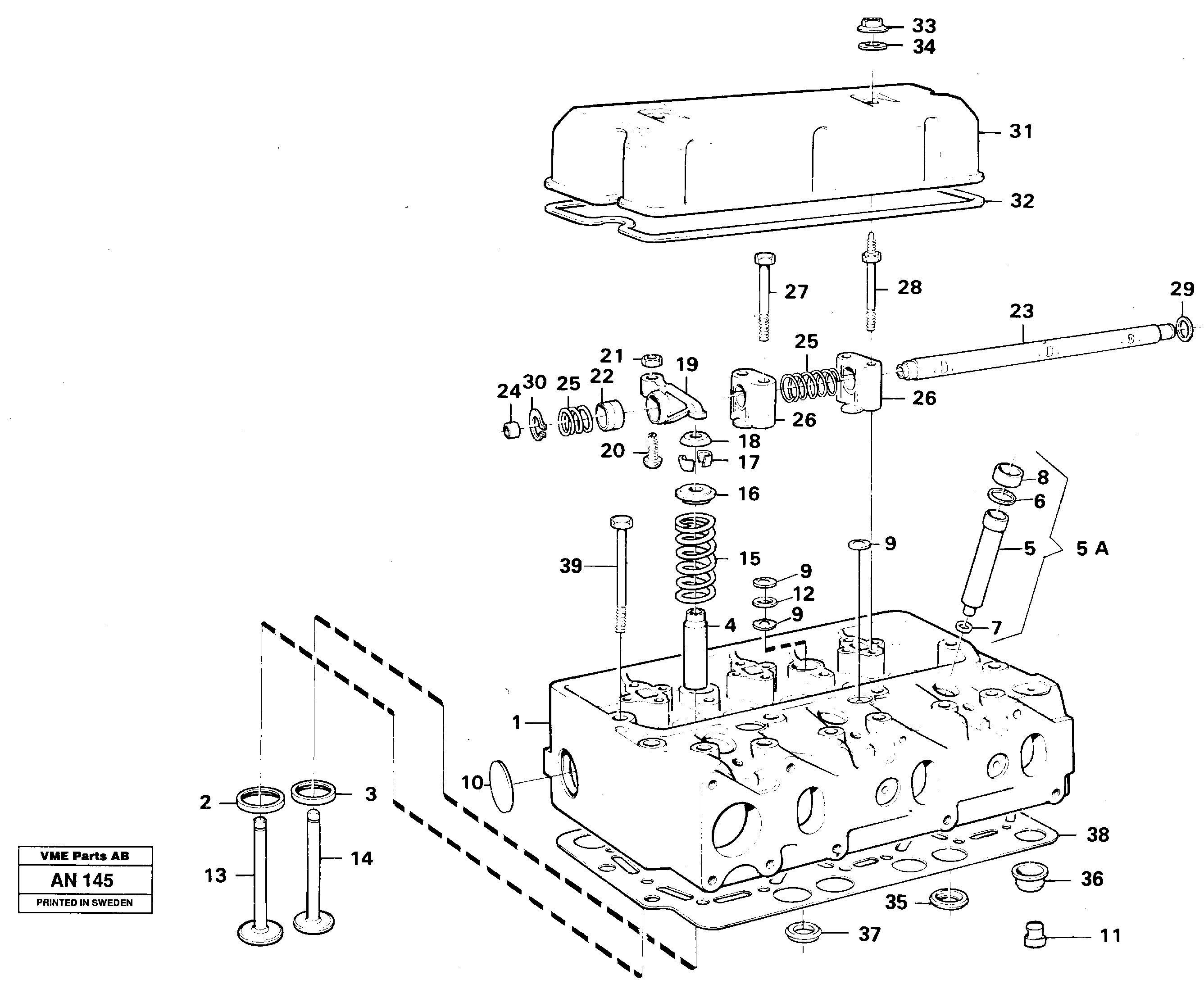 Cylinder head — volvo parts diagram