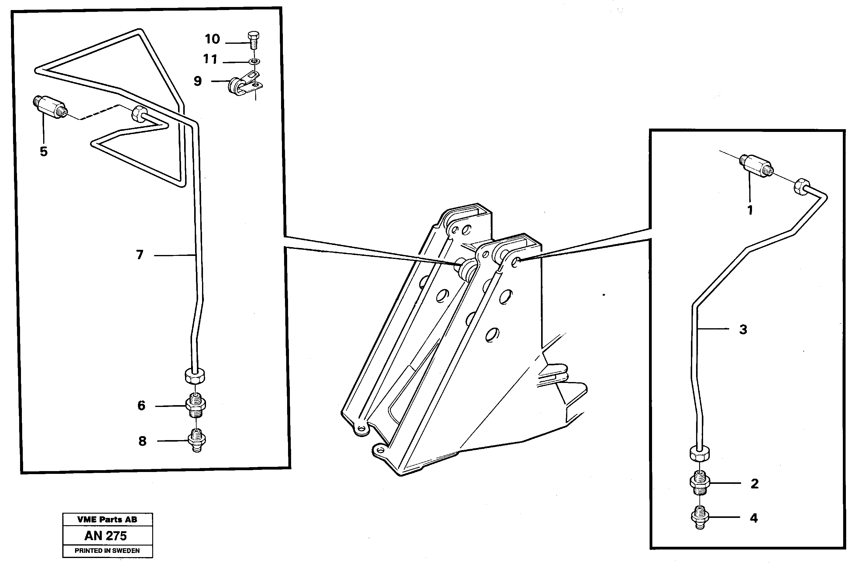 Extended lube points for lift arm system — volvo parts diagram