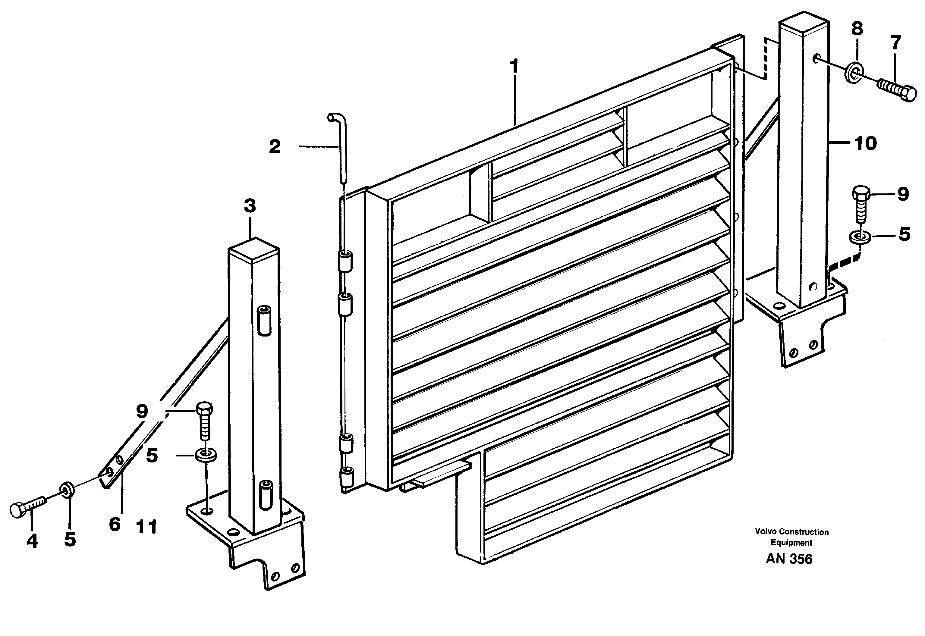 Radiator, kylare.  92576 — volvo parts diagram