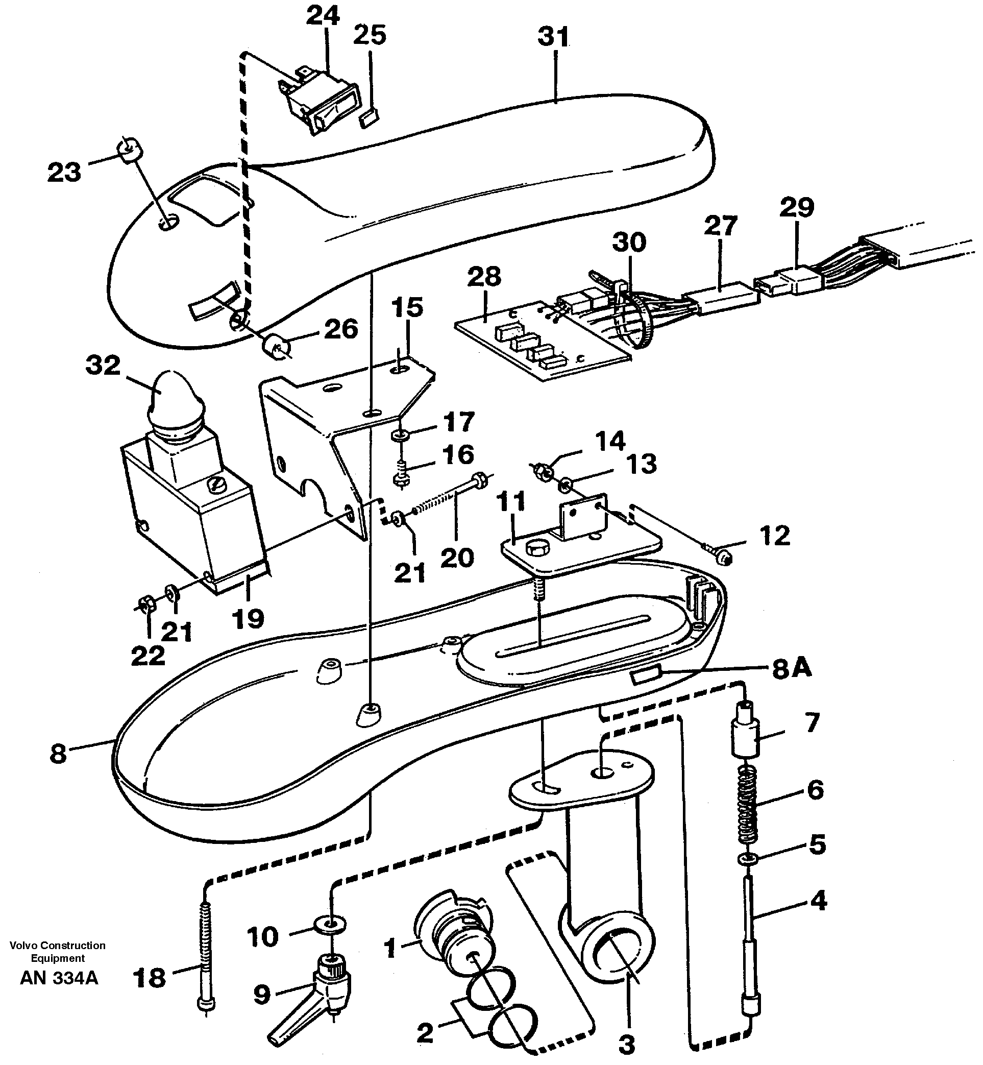 Arm rest.  94604 — volvo parts diagram