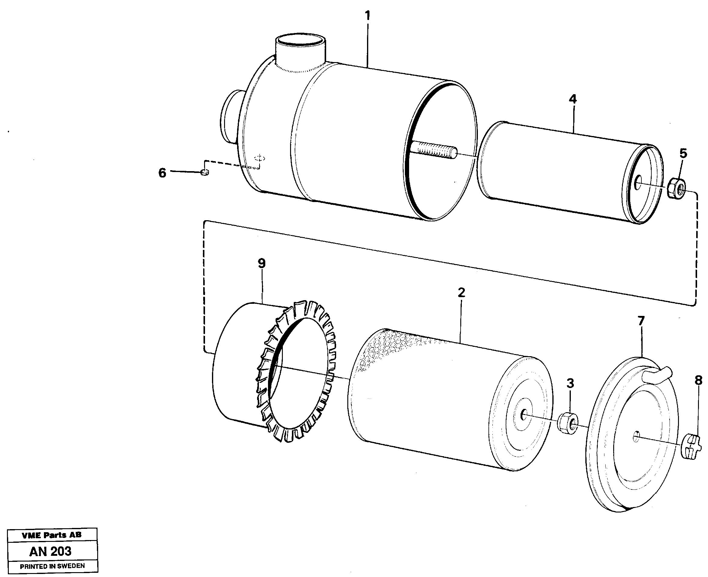 Air filter — volvo parts diagram