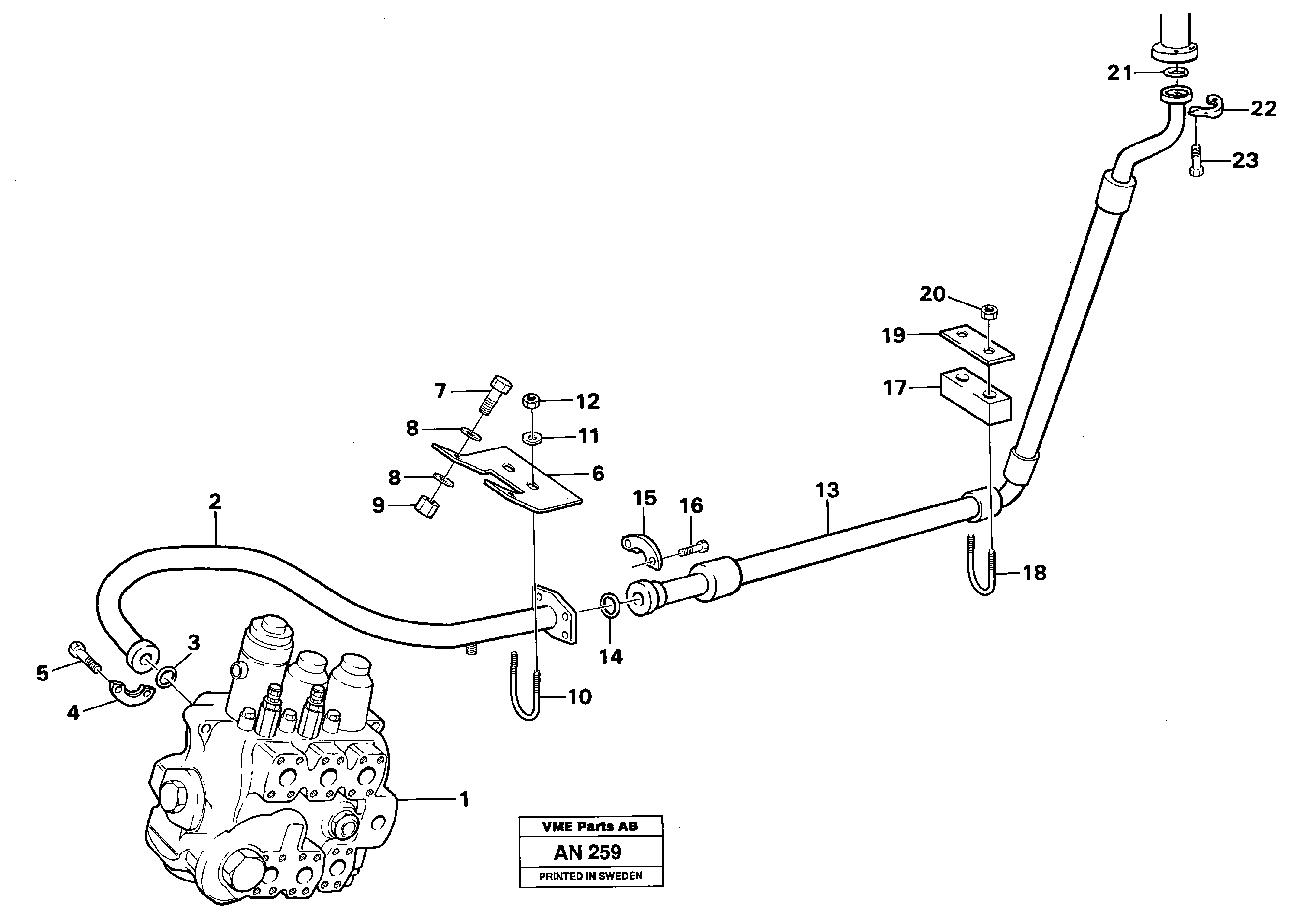 Hydraulic system: Return line — volvo parts diagram