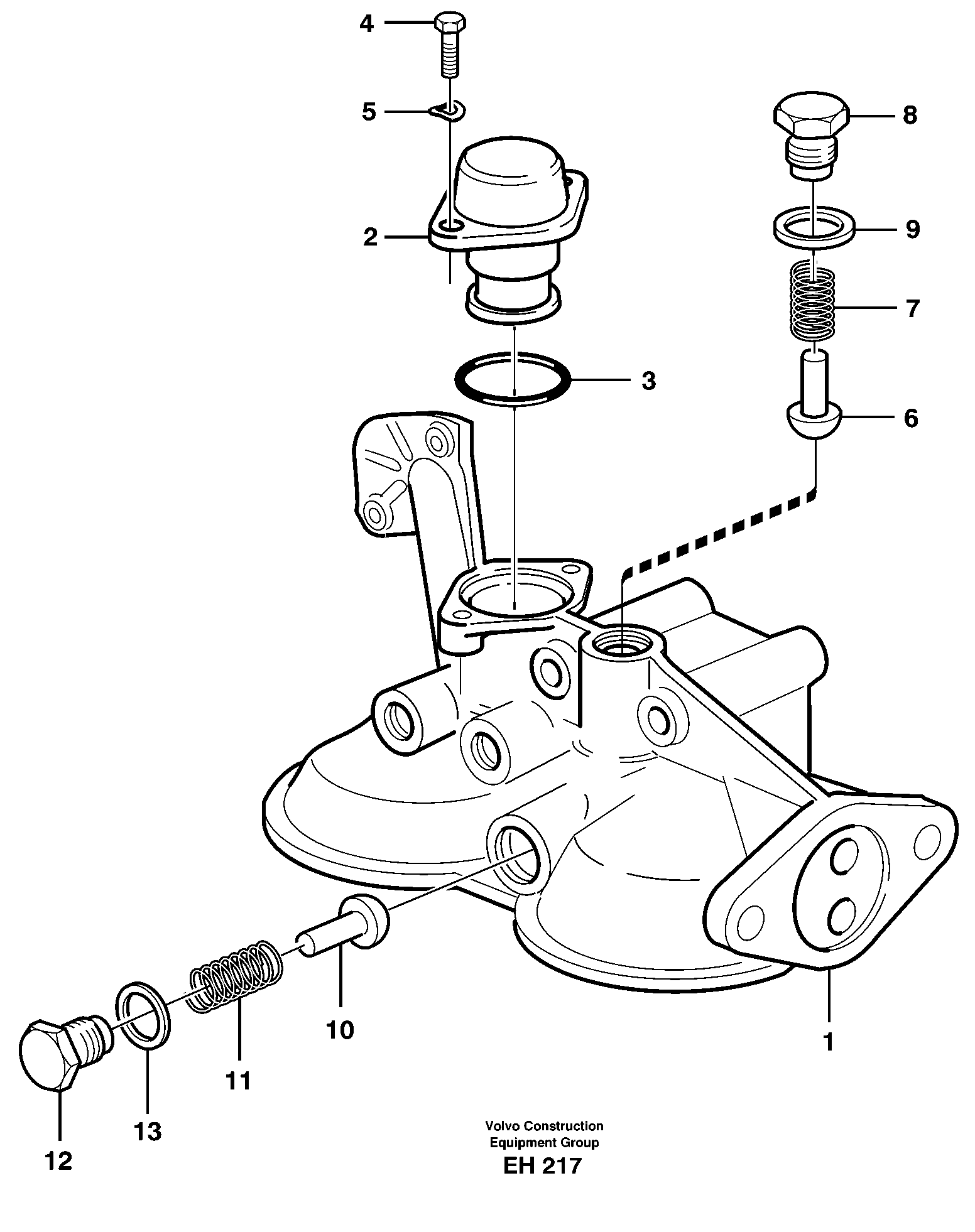 Housing, oil filter — volvo parts diagram