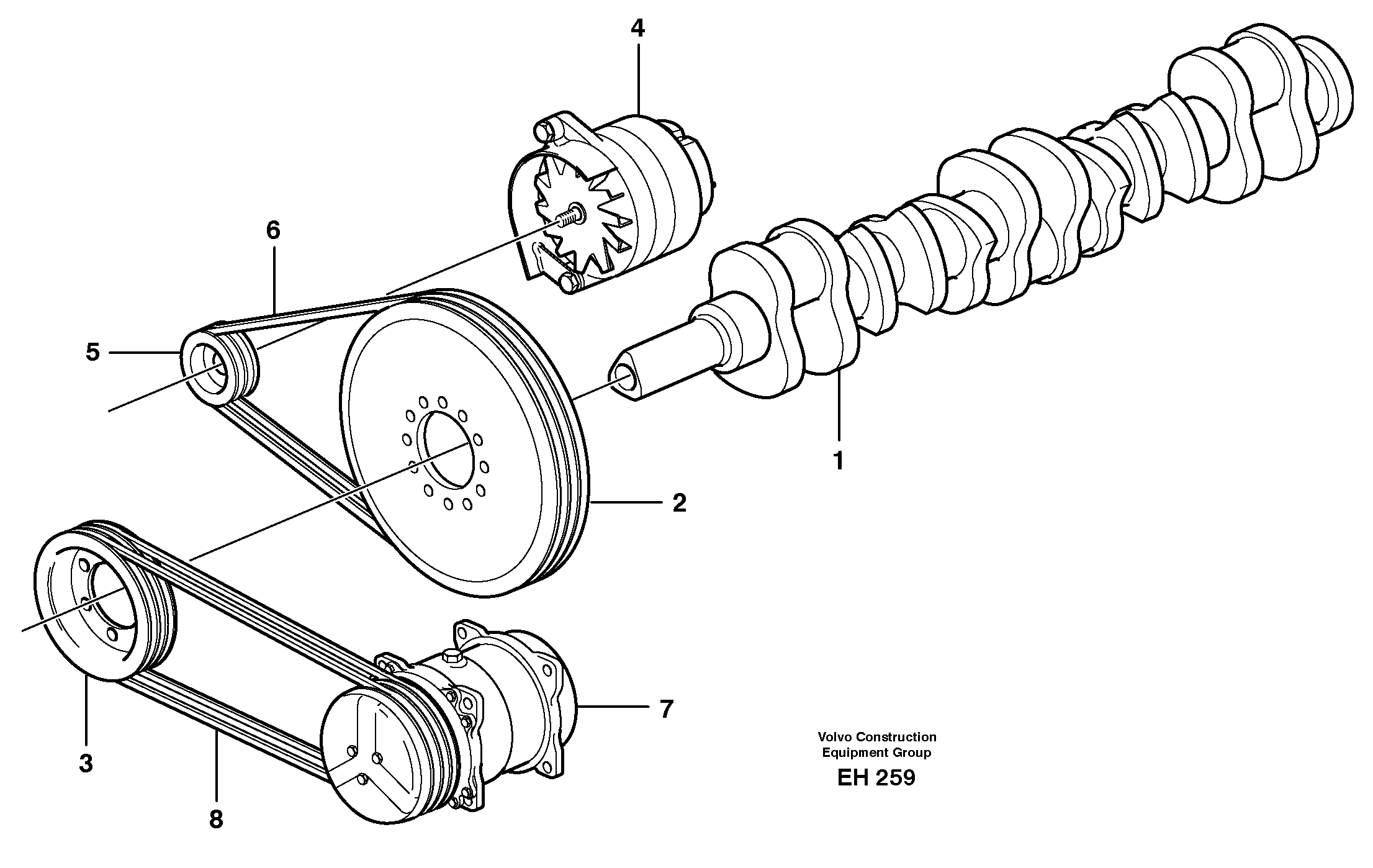 Belt transmission — volvo parts diagram
