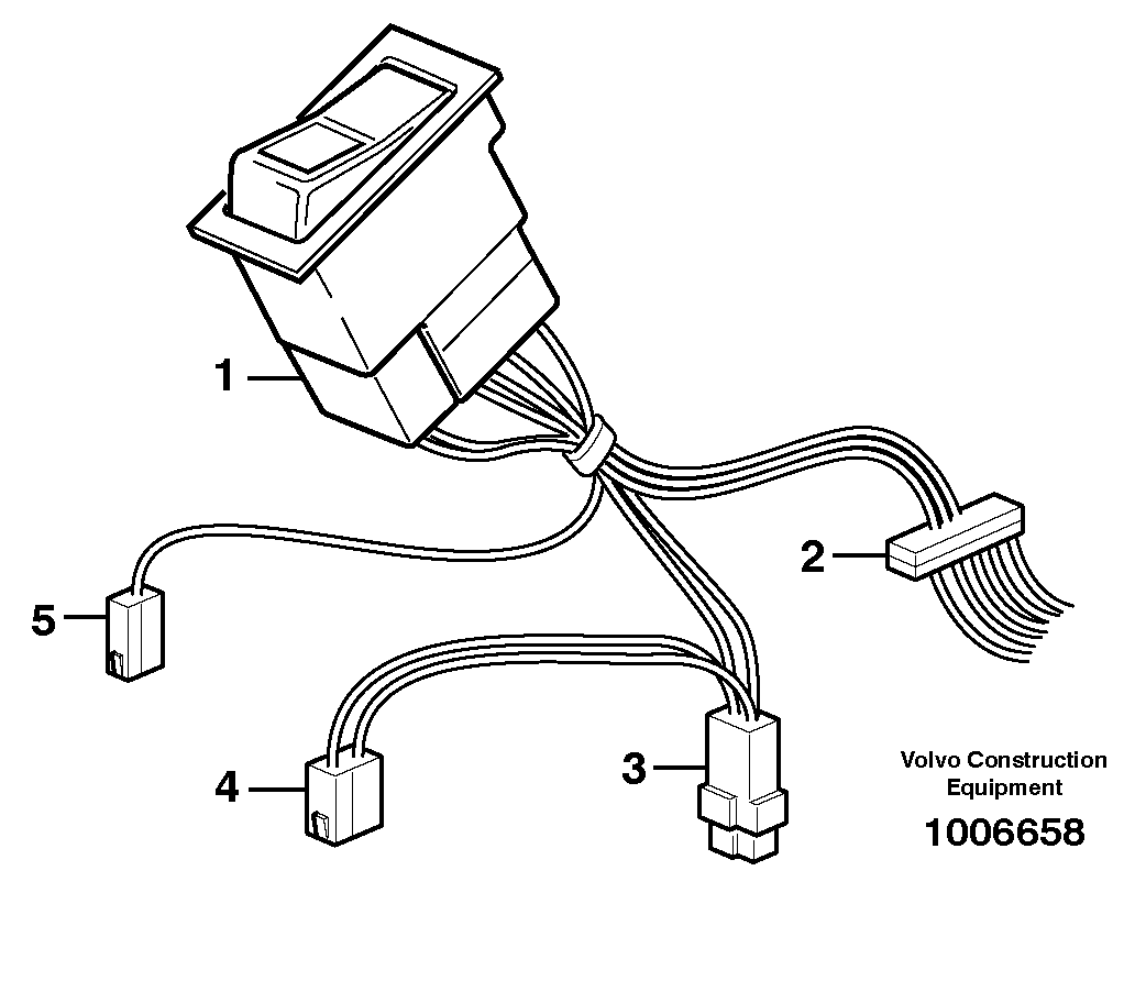 Cable harness, boom suspension system.  33824,  80353 — volvo parts diagram