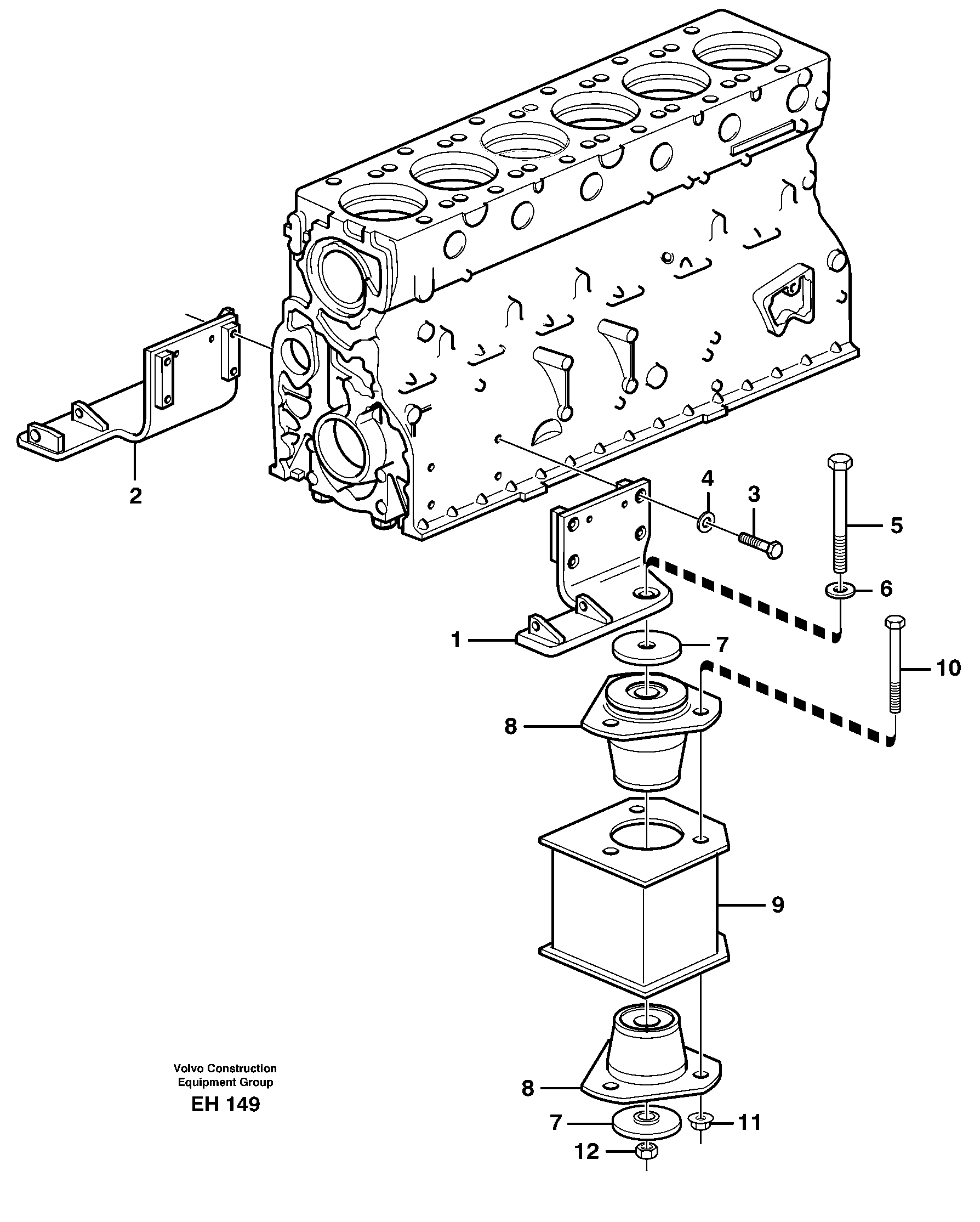 Engine mounting — volvo parts diagram