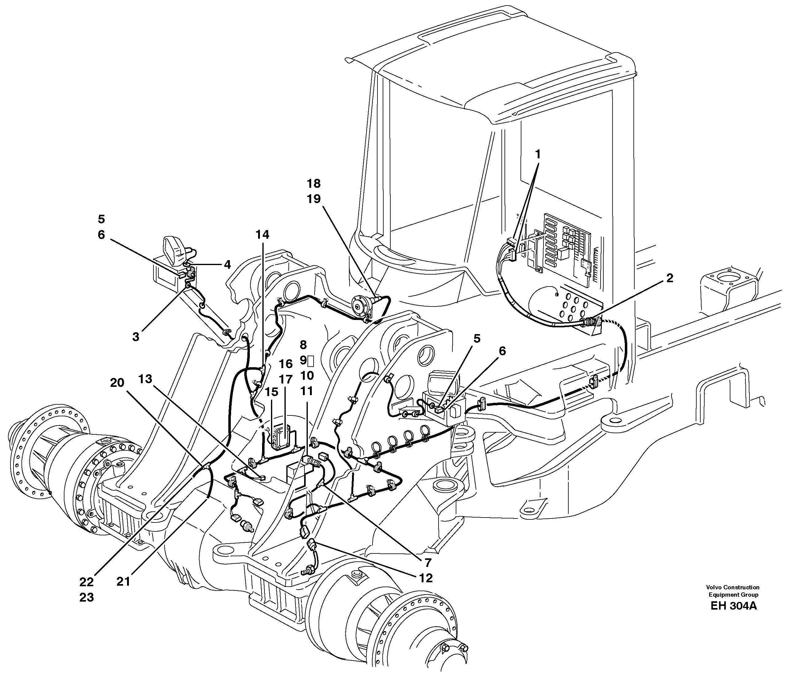 Cable harness, front — volvo parts diagram