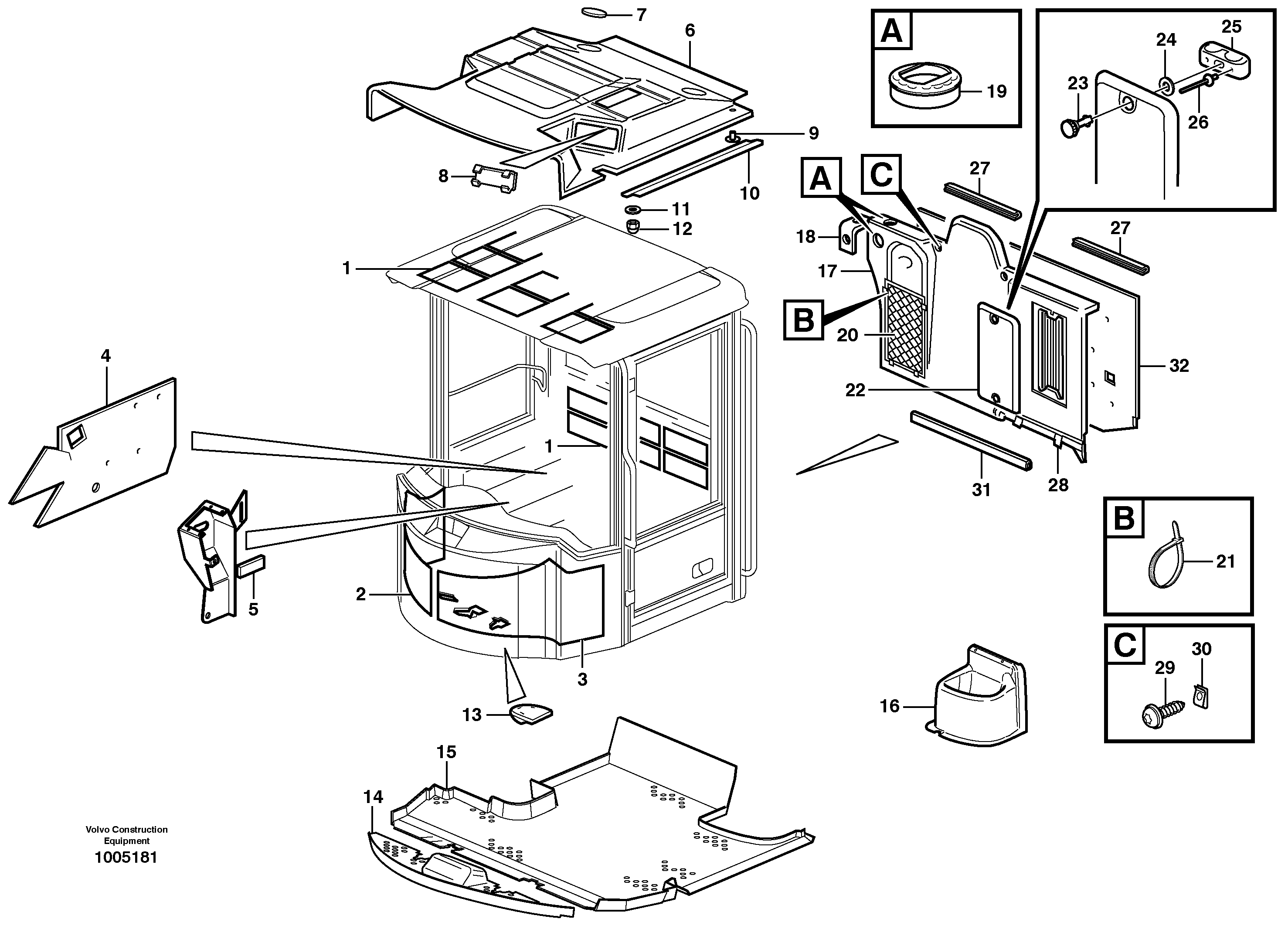 Insulating matting — volvo parts diagram