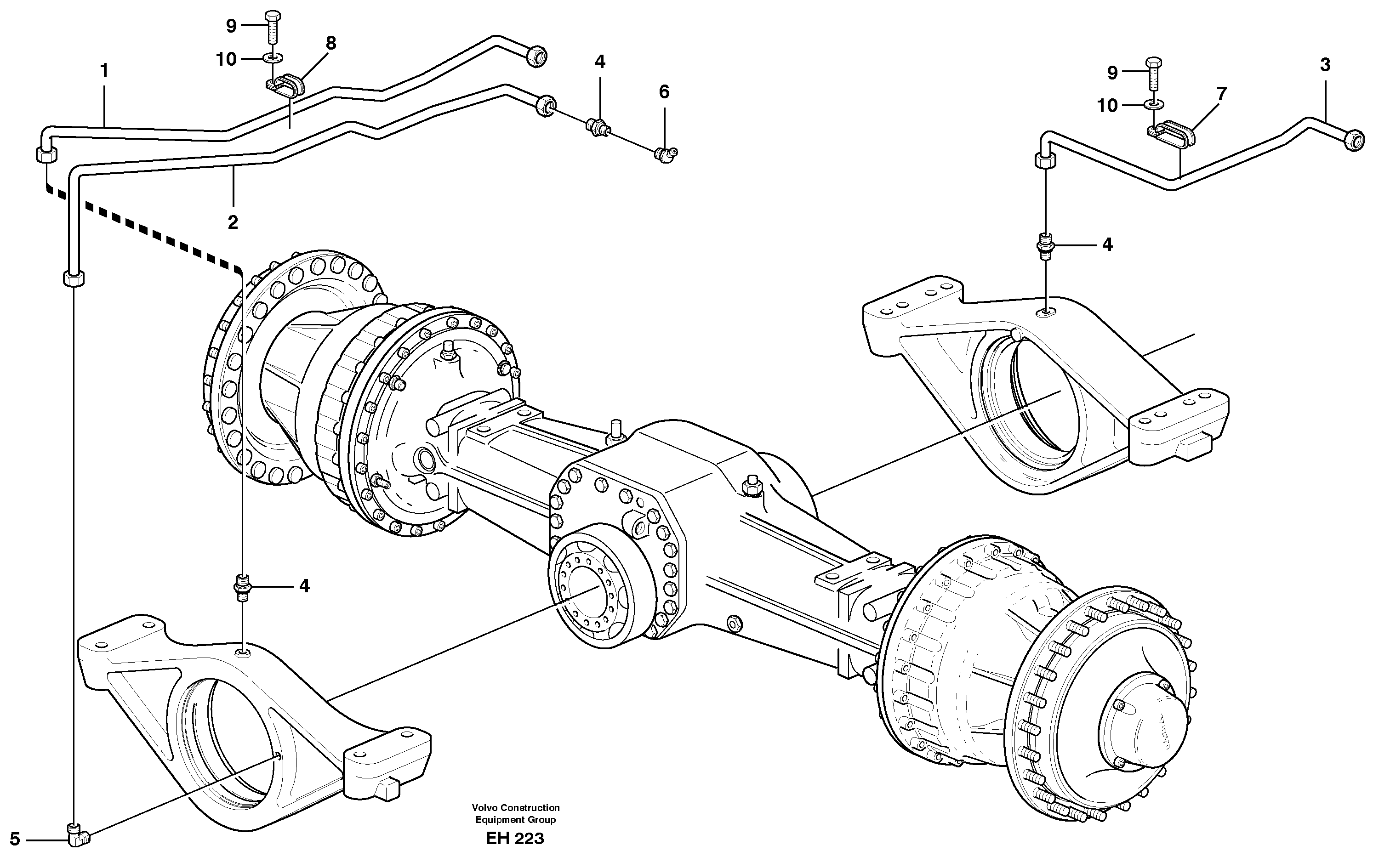 Lubricant lines for planet shaft. — volvo parts diagram
