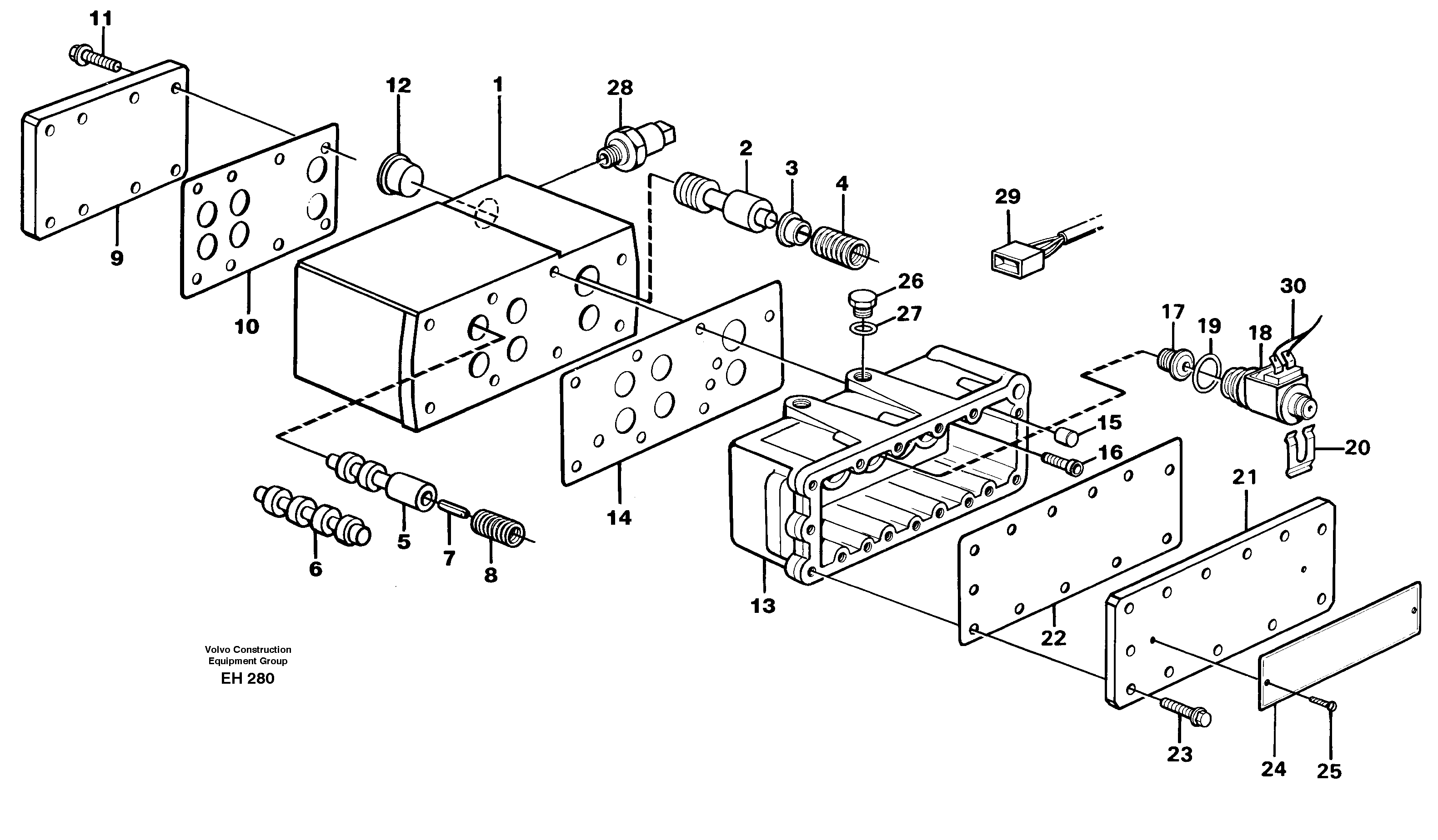 Gear changing unit — volvo parts diagram