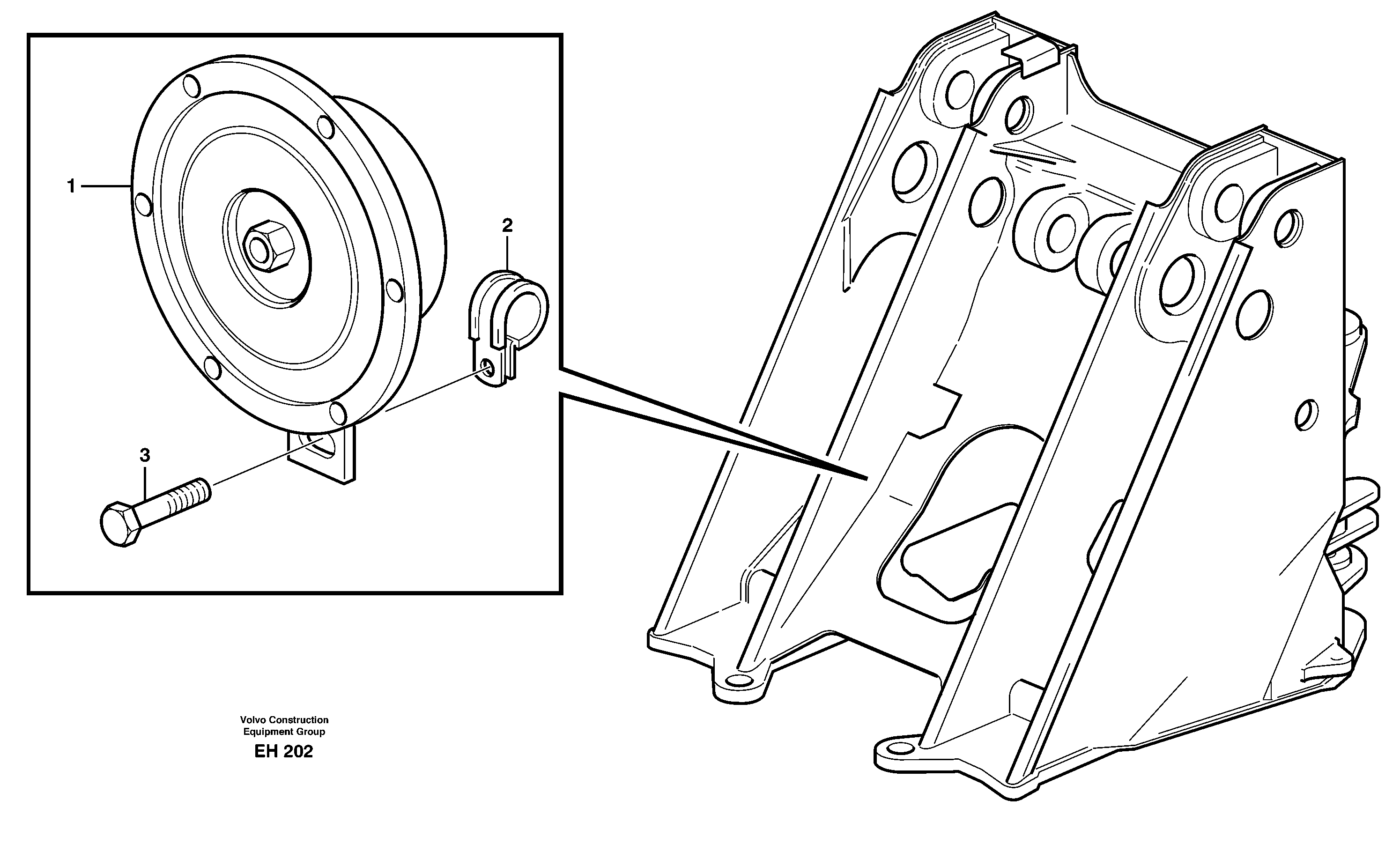 Compressor horn — volvo parts diagram