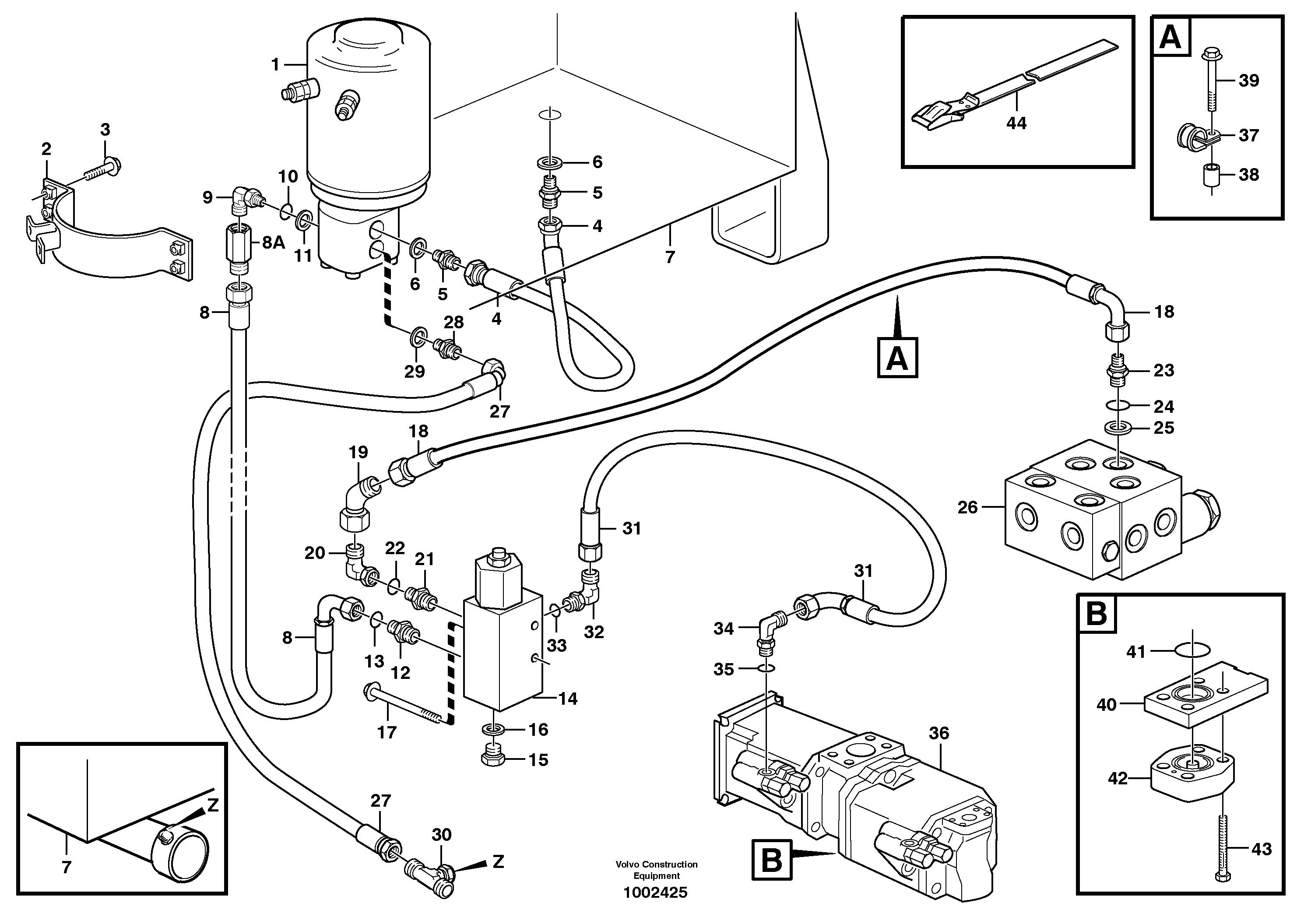 Secondary steering system.  80239 — volvo parts diagram