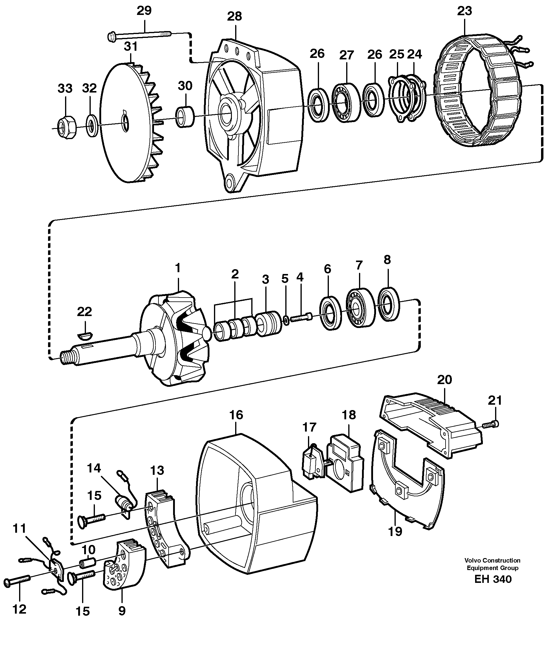 Alternator.  80331 — volvo parts diagram