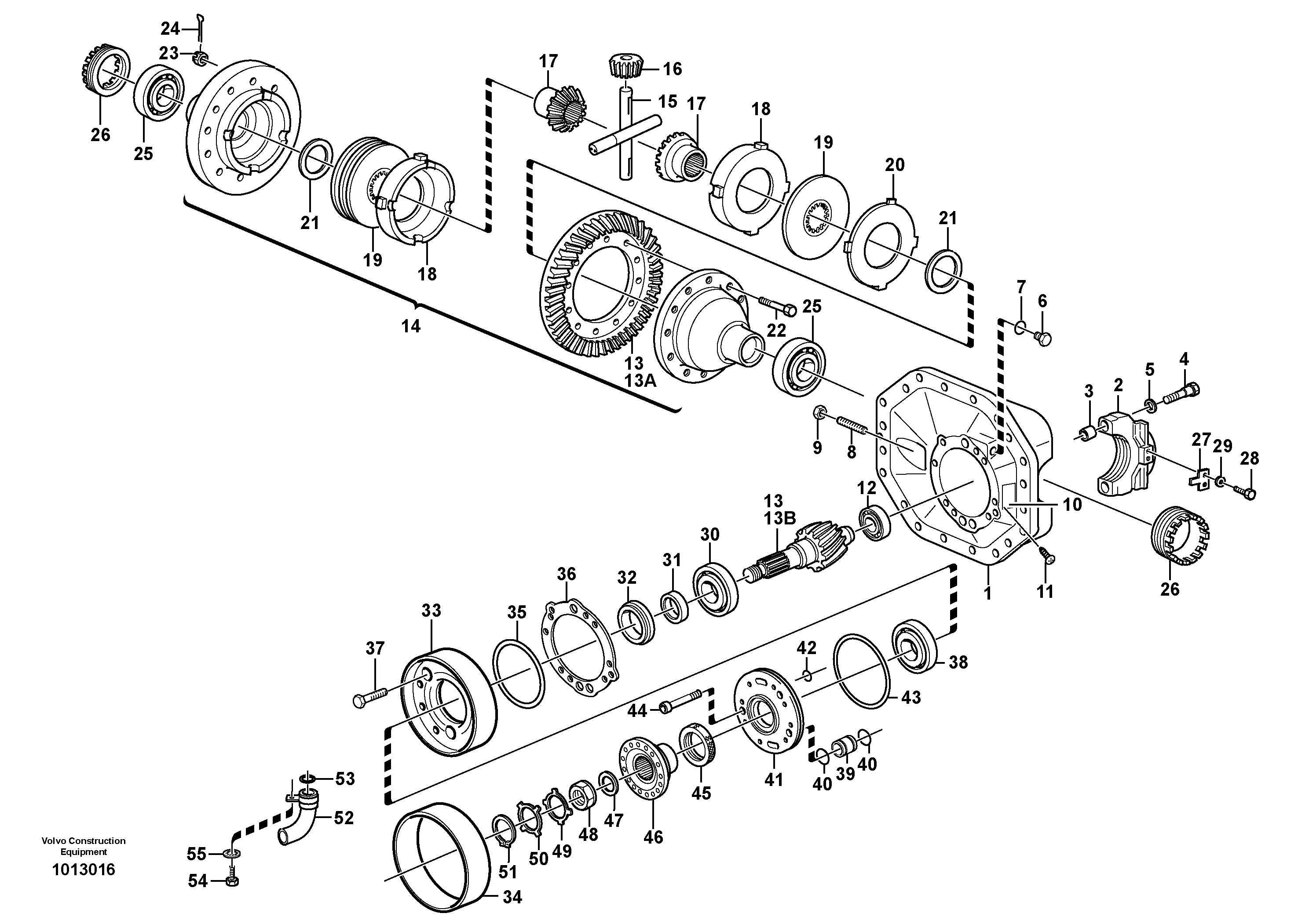 Final drive, rear  23875 — volvo parts diagram