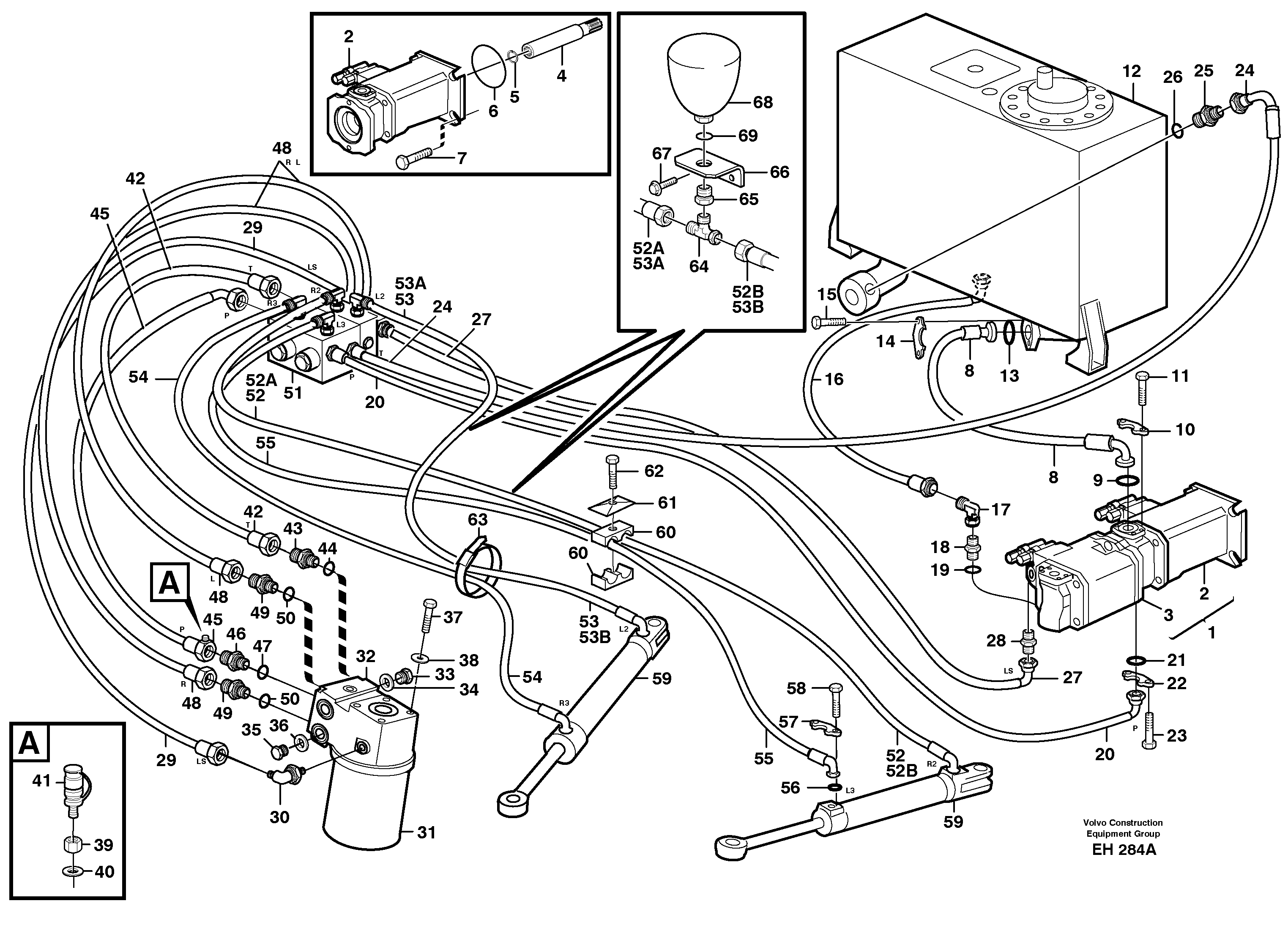 Steering system — volvo parts diagram