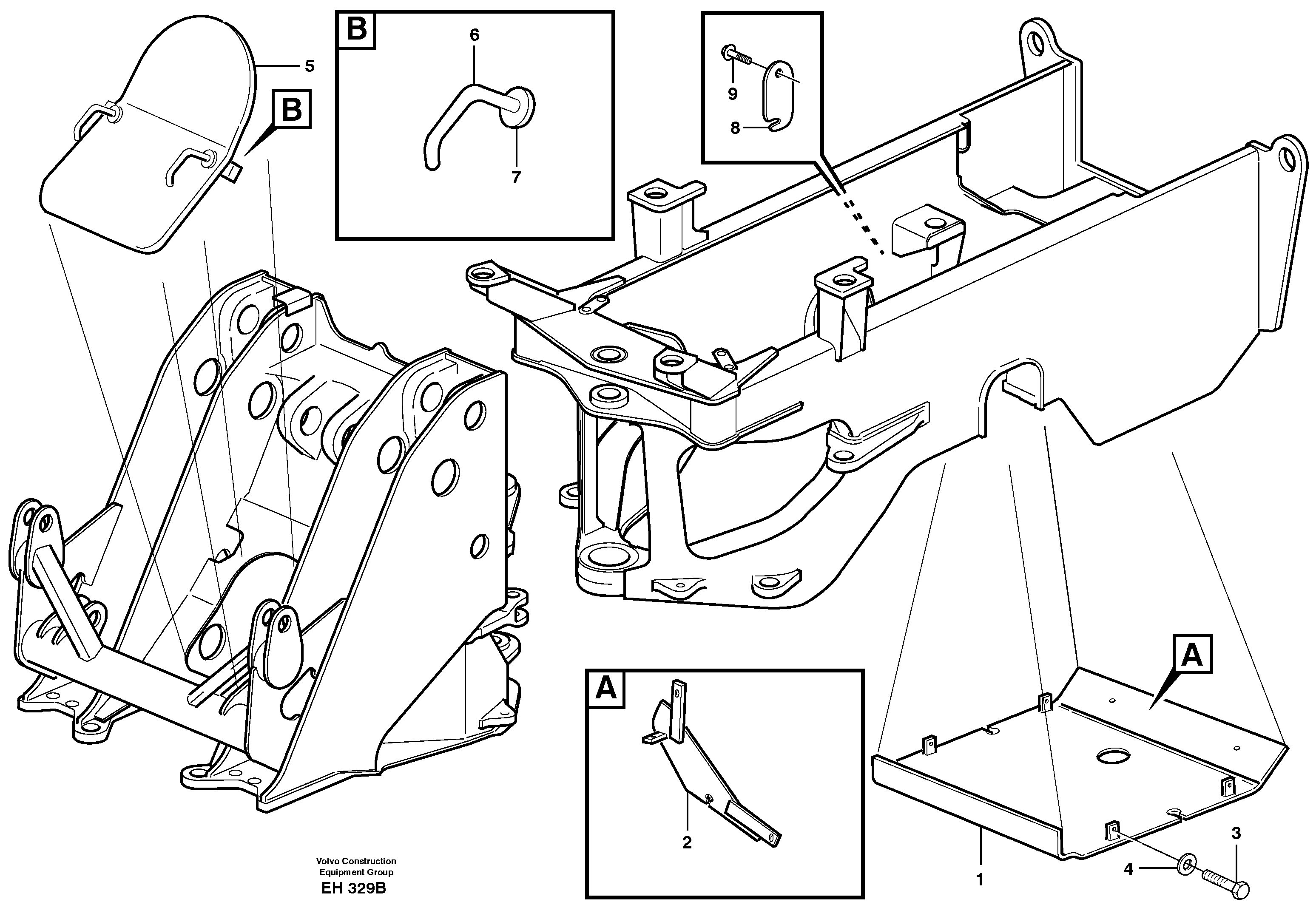 Protecting plates — volvo parts diagram