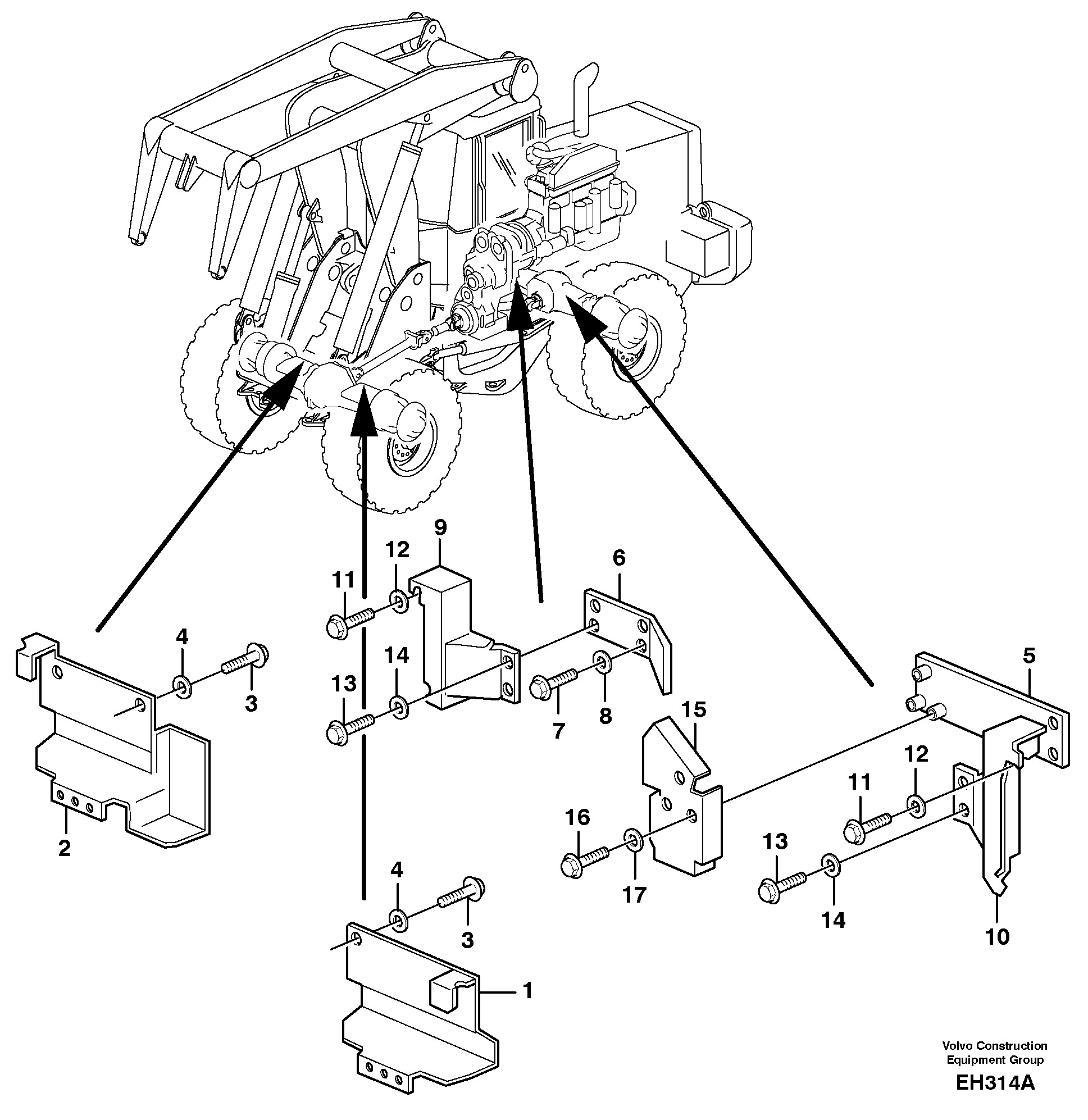 Protection, brake pipes — volvo parts diagram