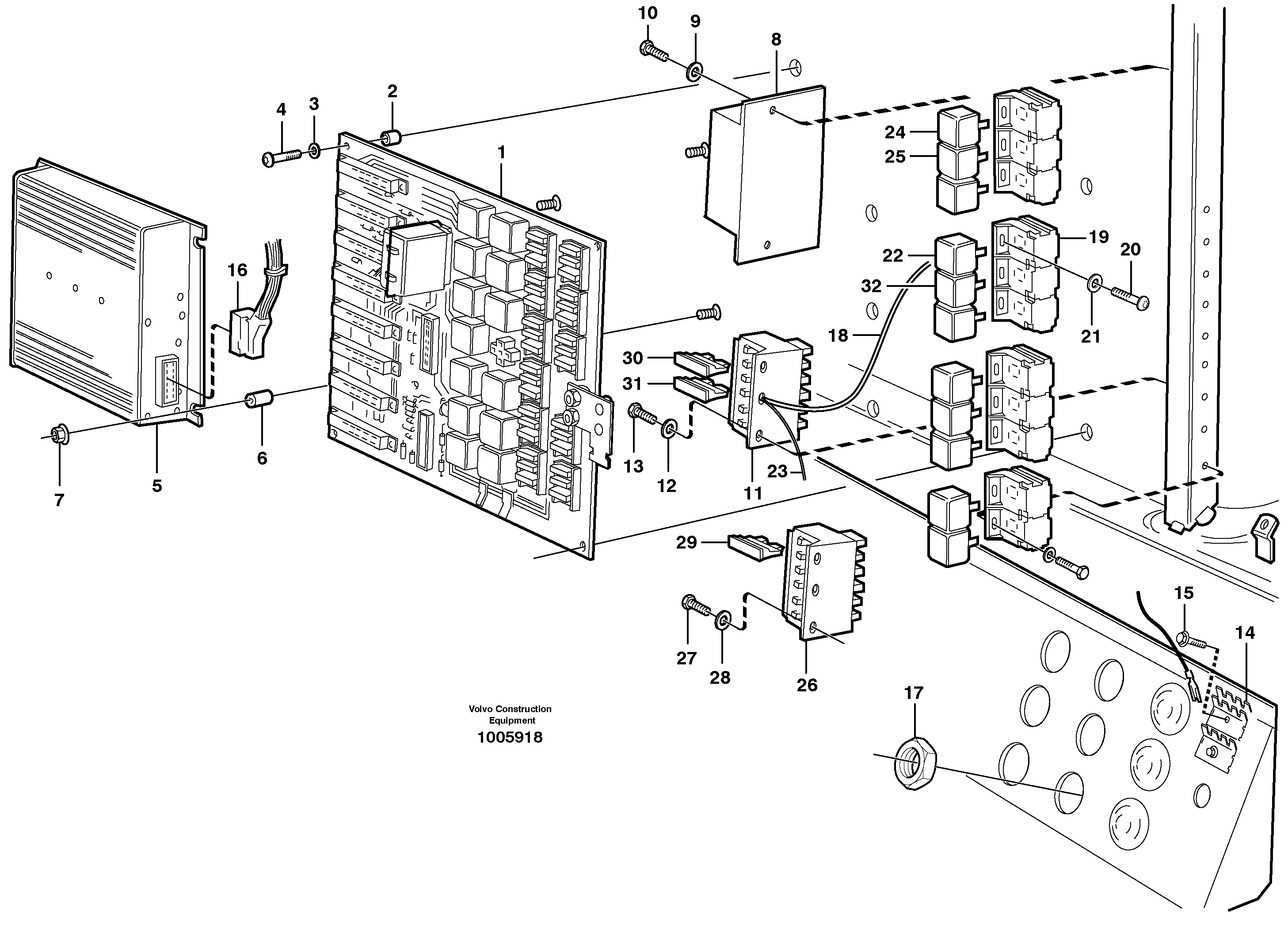 Electrical distribution box — volvo parts diagram