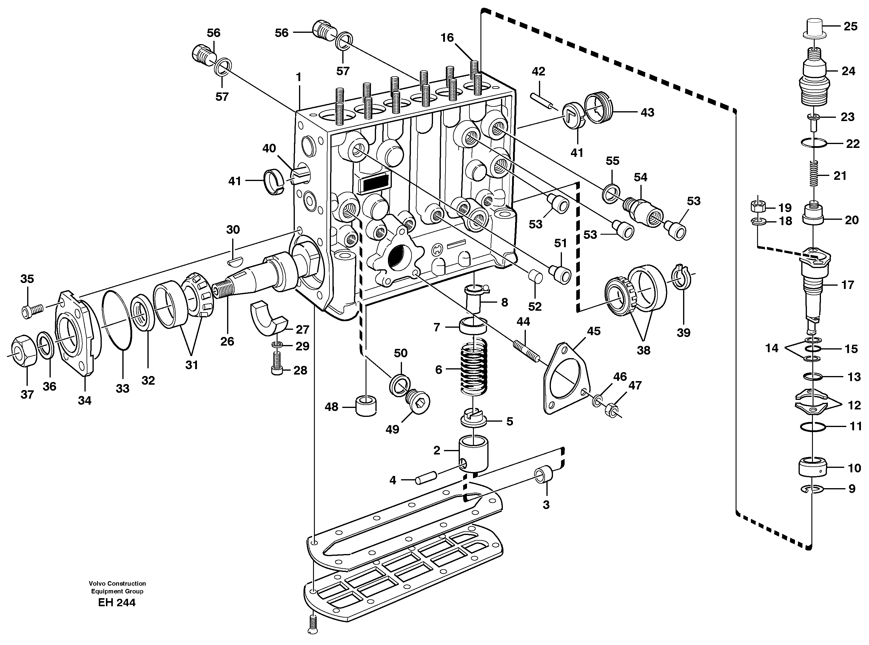 Injection pump — volvo parts diagram