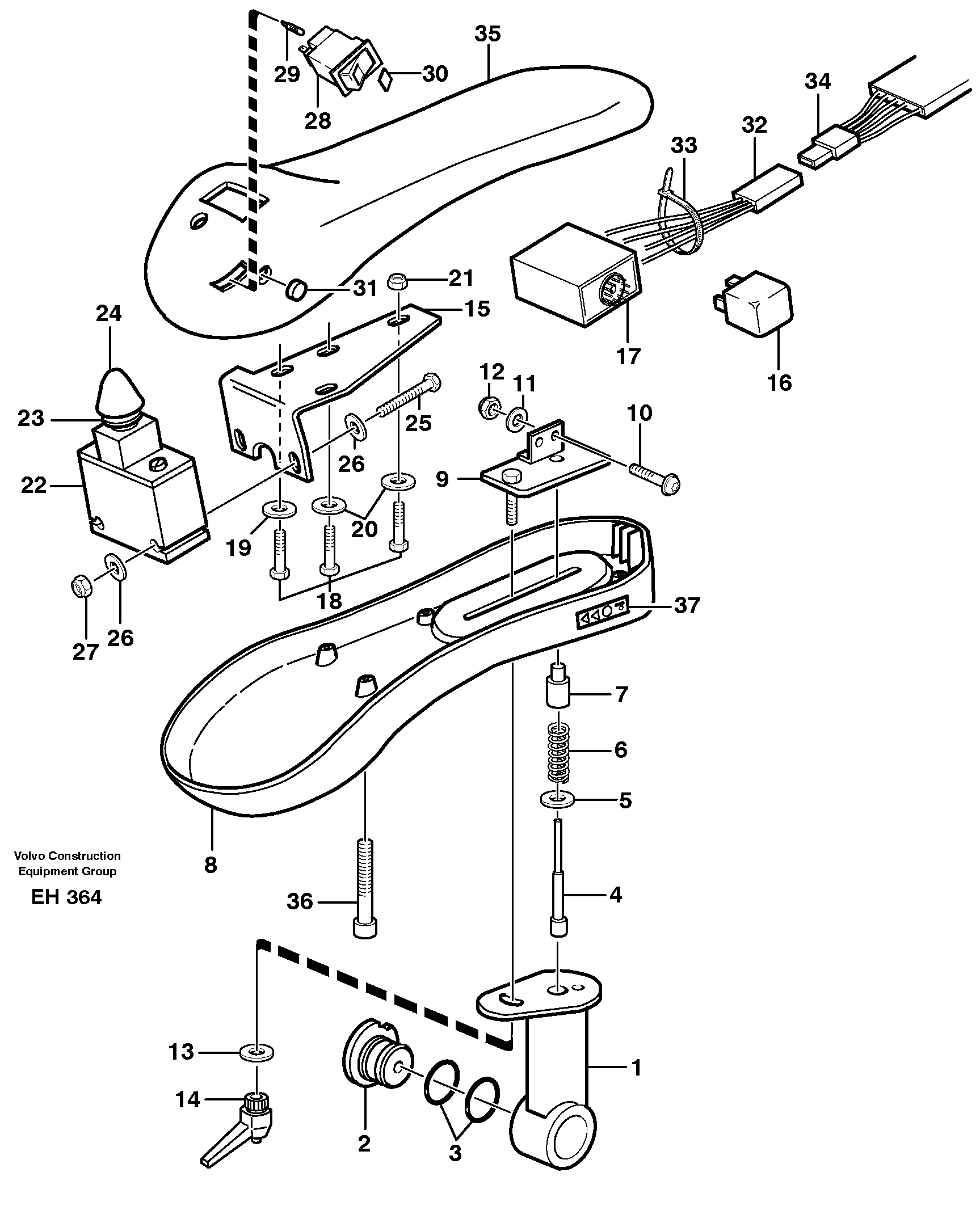 Arm rest.  80199 — volvo parts diagram