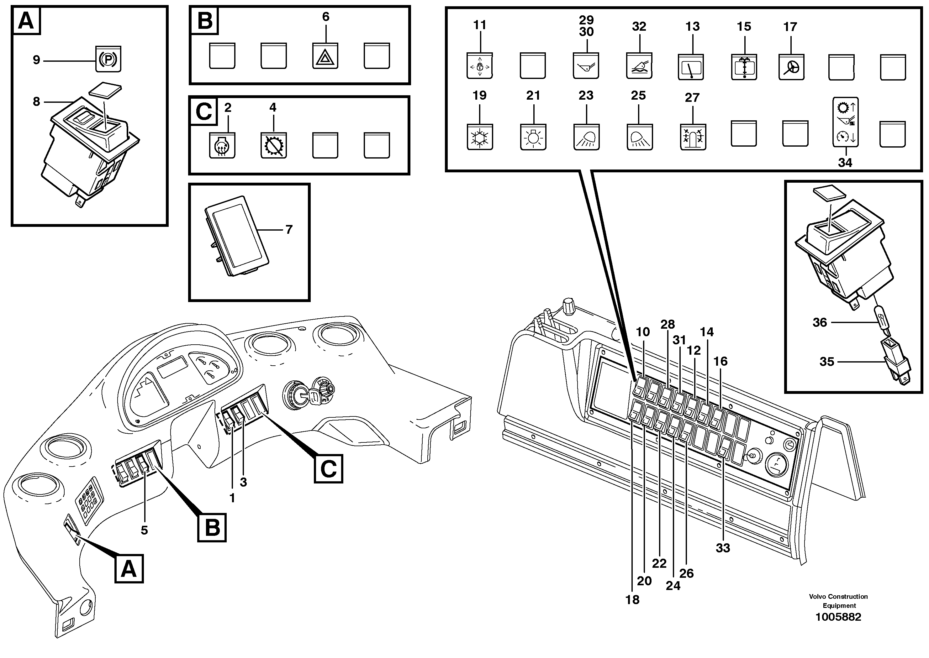 Switch — volvo parts diagram
