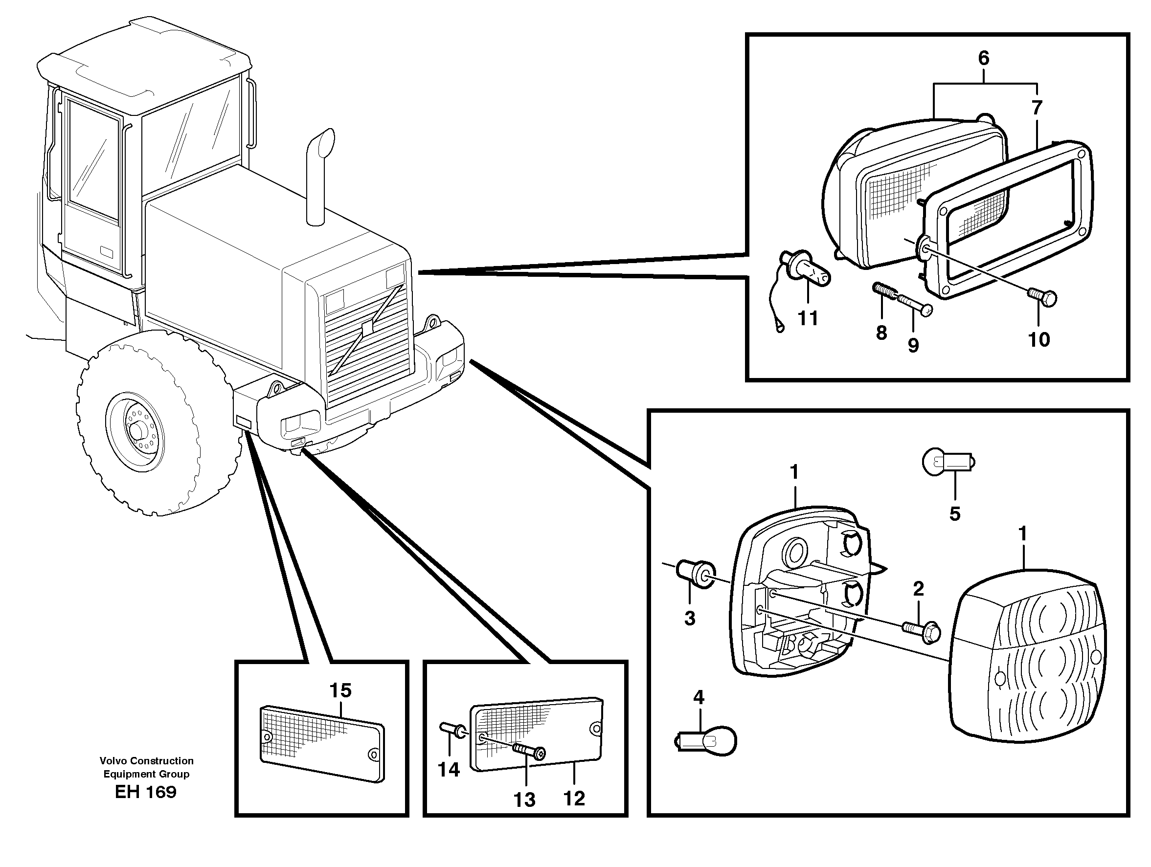 Lighting, rear — volvo parts diagram