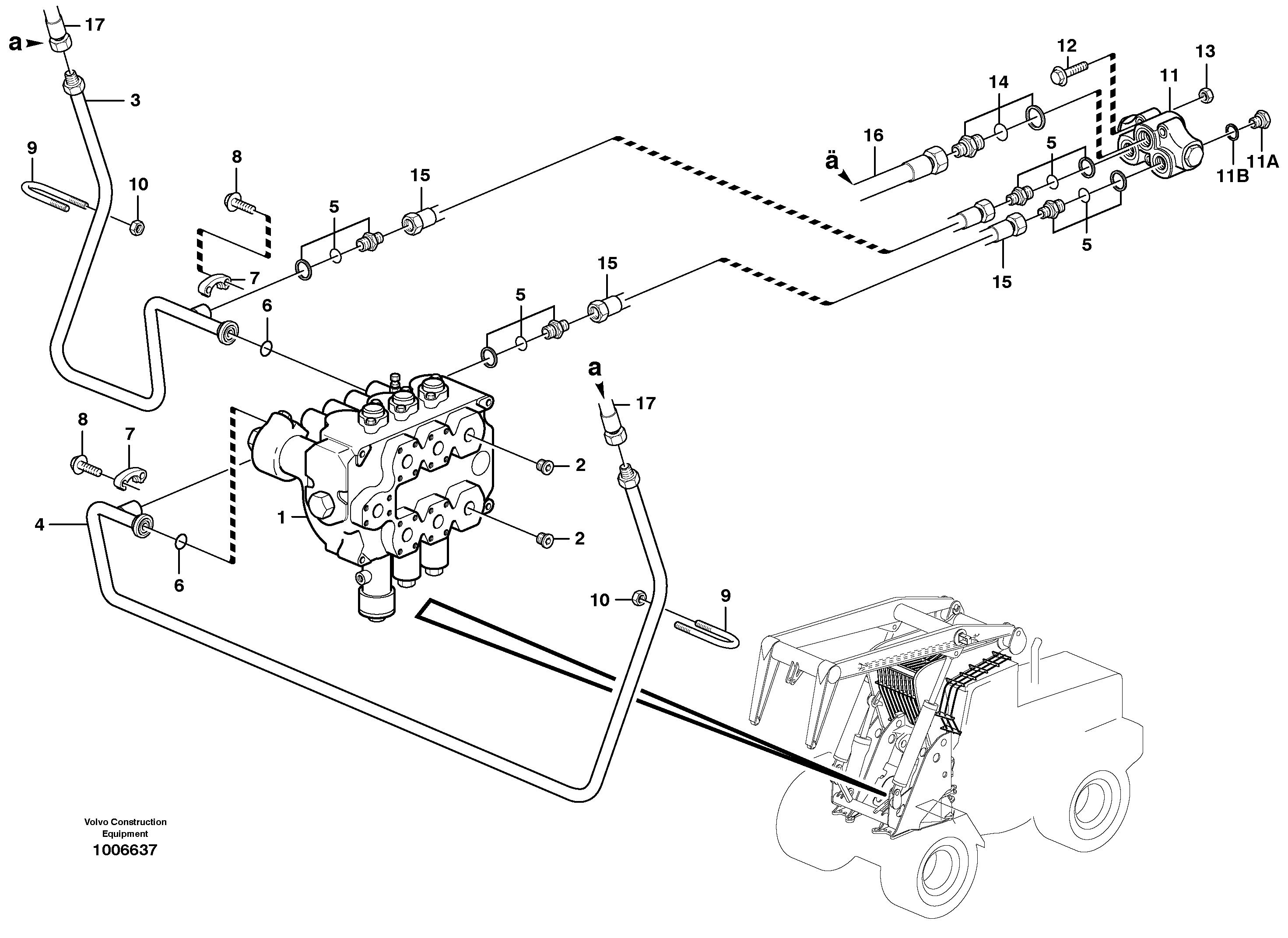 Tubes for grapple — volvo parts diagram