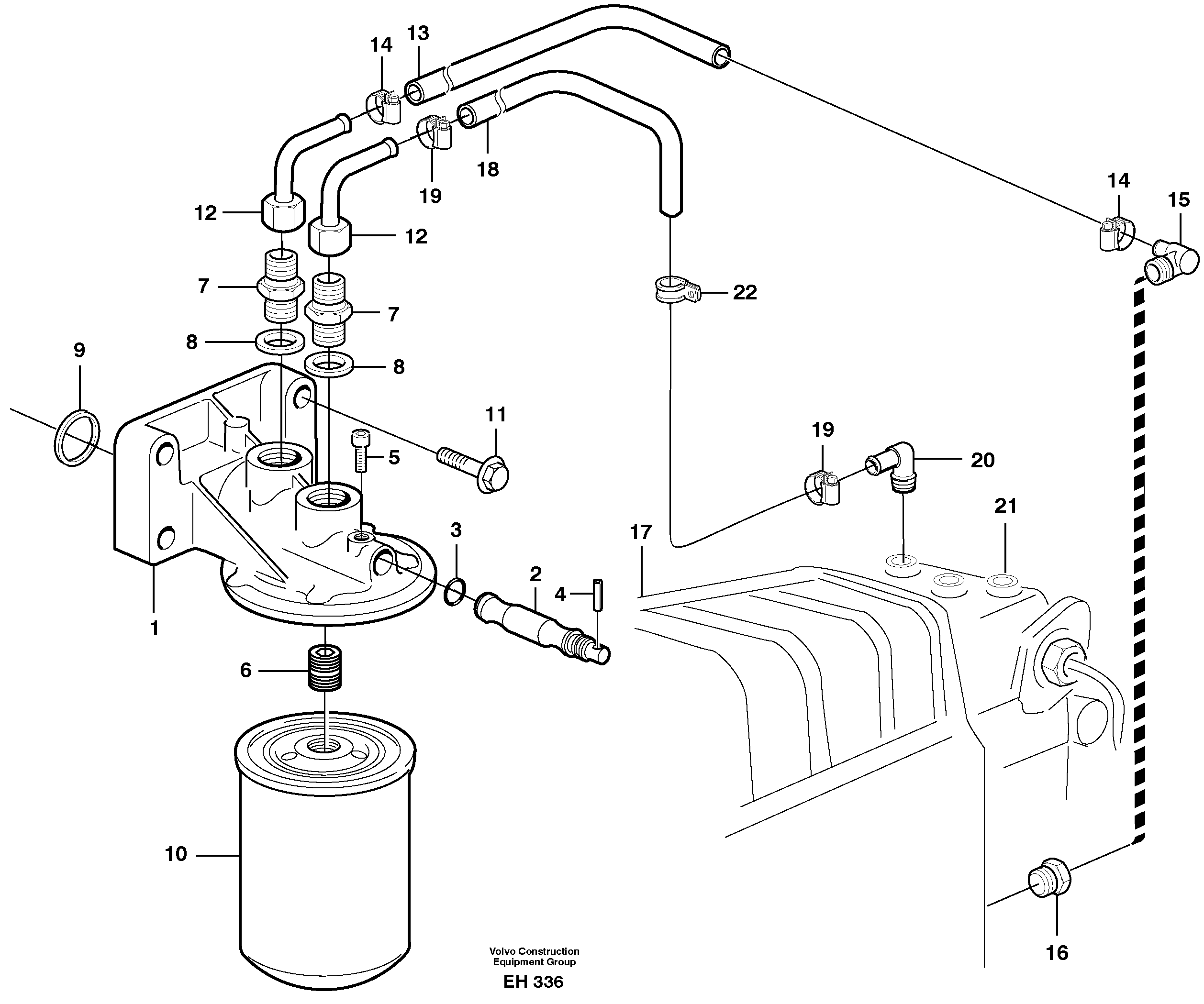 Coolant filter.  93933 — volvo parts diagram