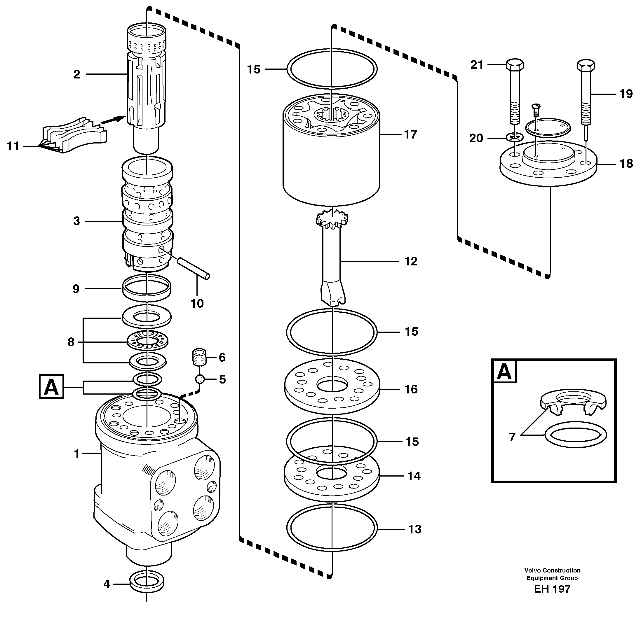 Steering unit — volvo parts diagram