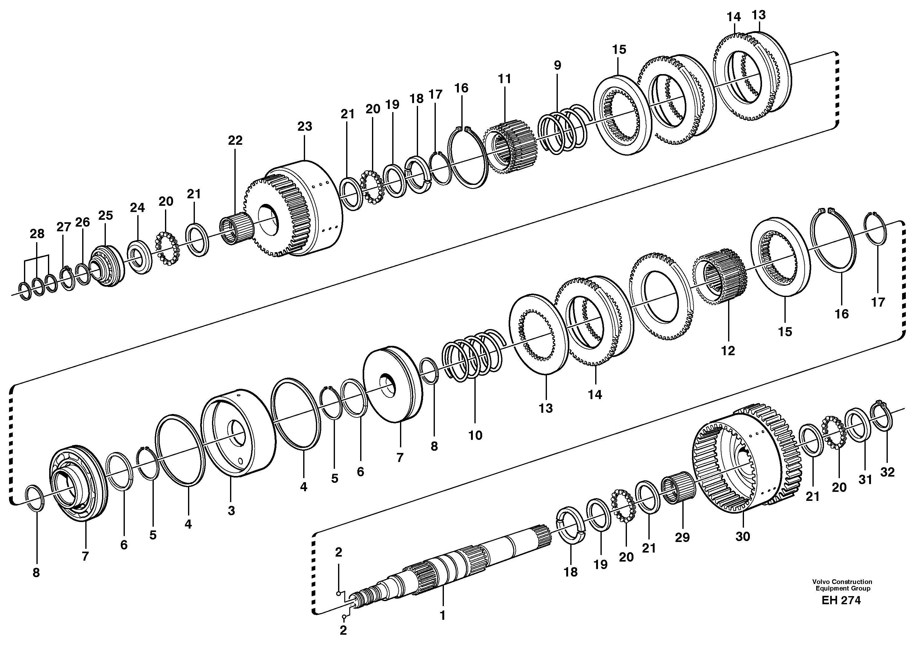 Hydraulic clutch, 3rd / 4th speed — volvo parts diagram