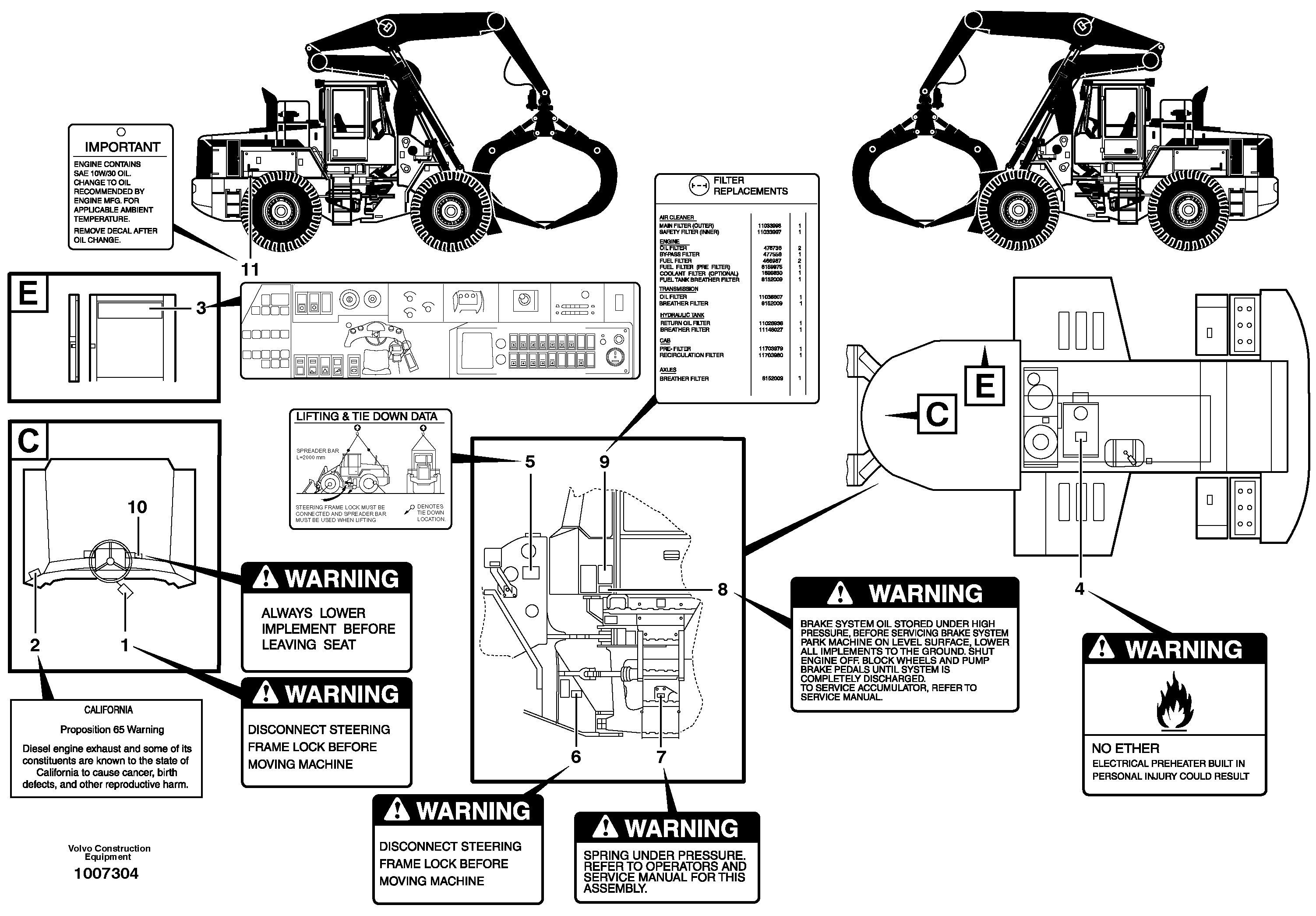 Decals  80350 — volvo parts diagram