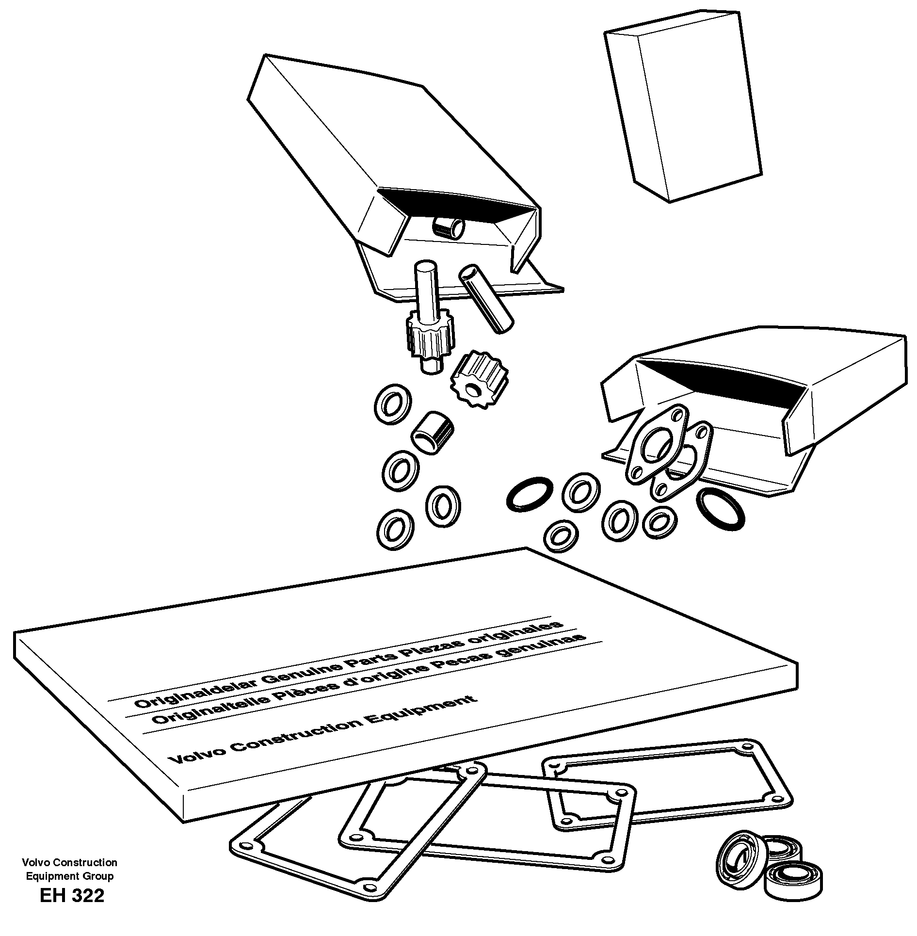 Repair kits for engine — volvo parts diagram