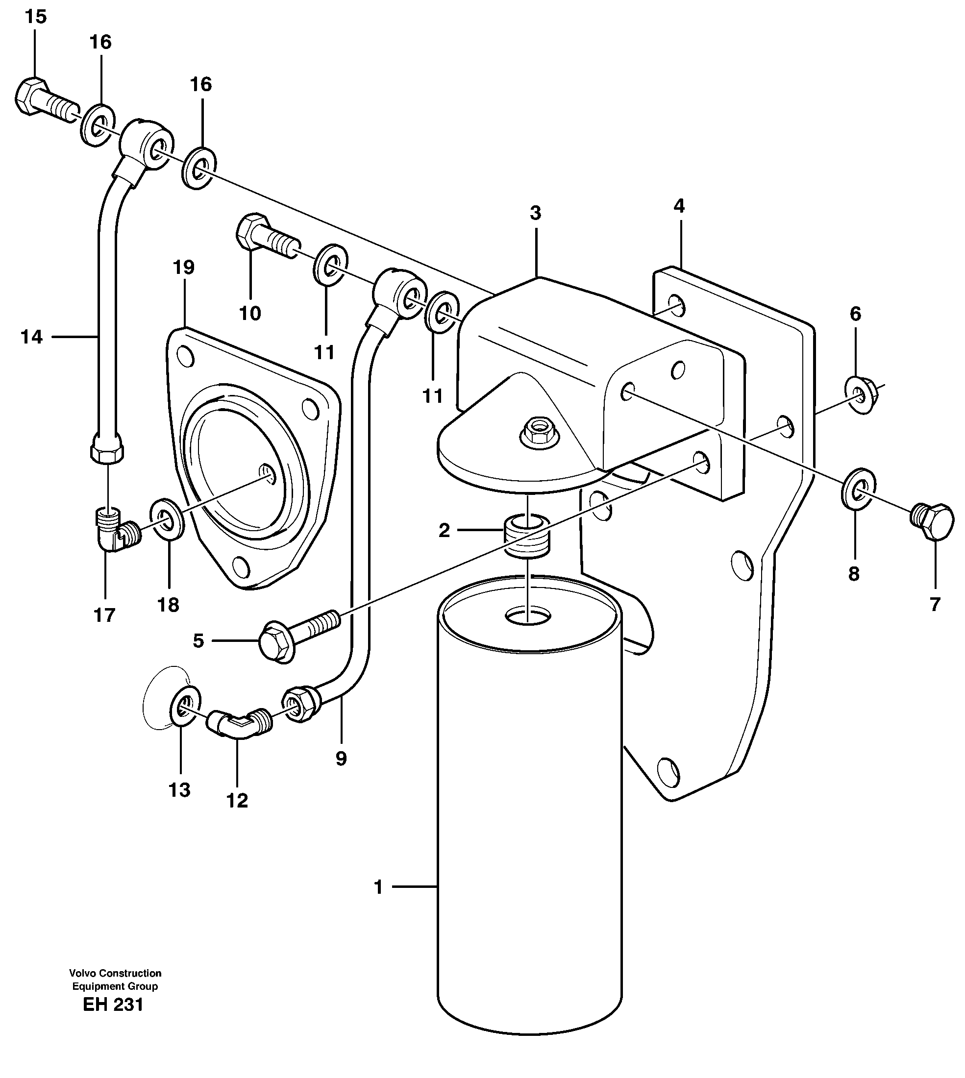 Oil filter by pass — volvo parts diagram