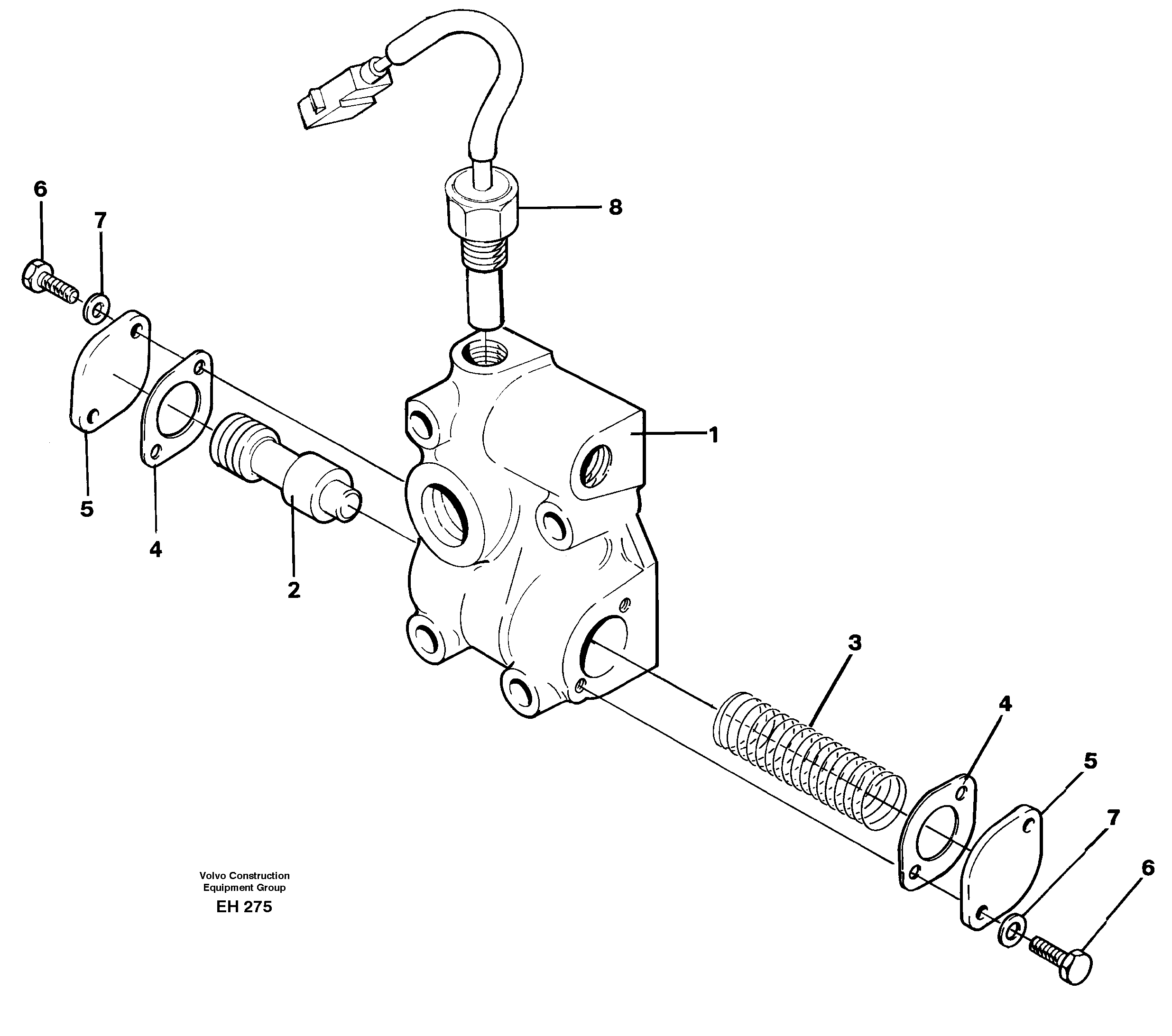 Lubricating oil valve — volvo parts diagram