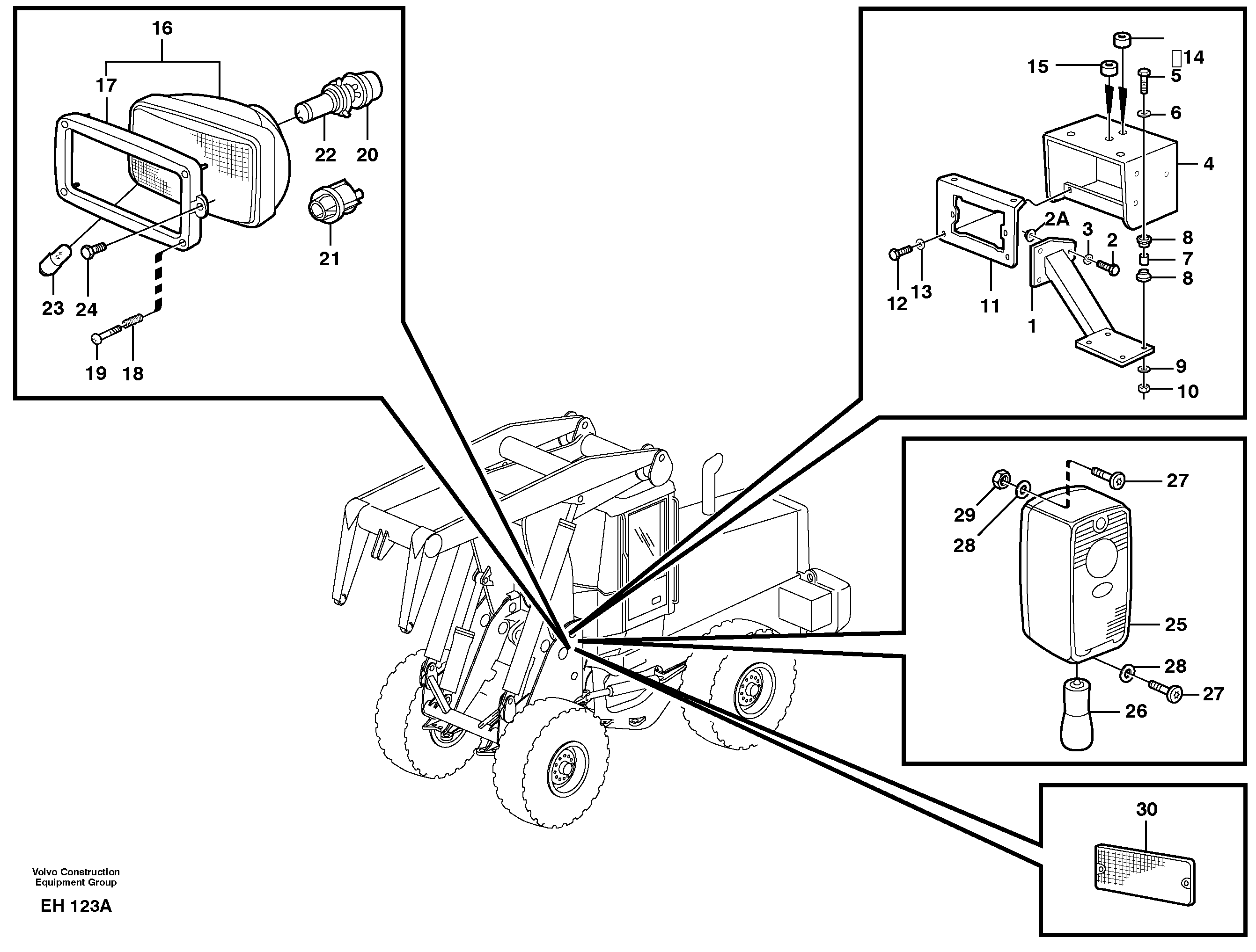 Lighting, front — volvo parts diagram