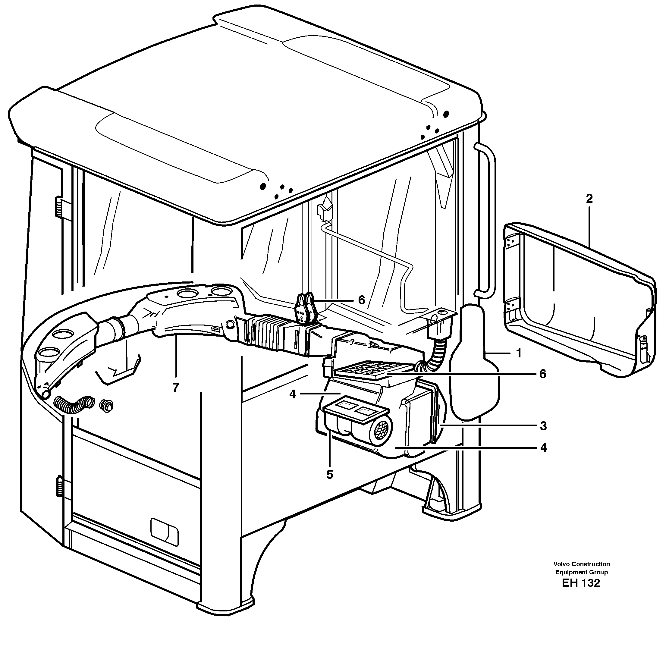Air distribution — volvo parts diagram