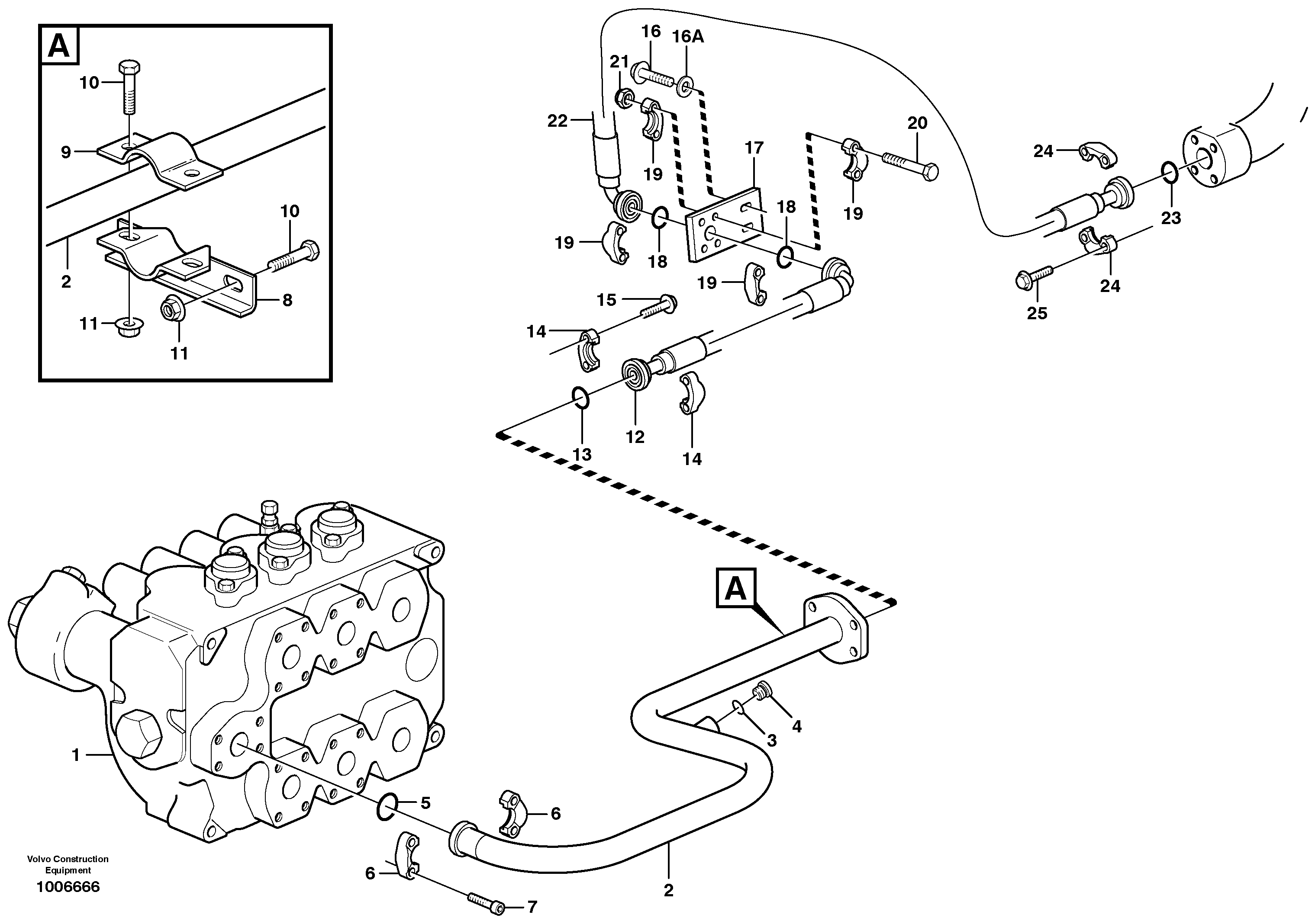 Hydraulic system, return line — volvo parts diagram
