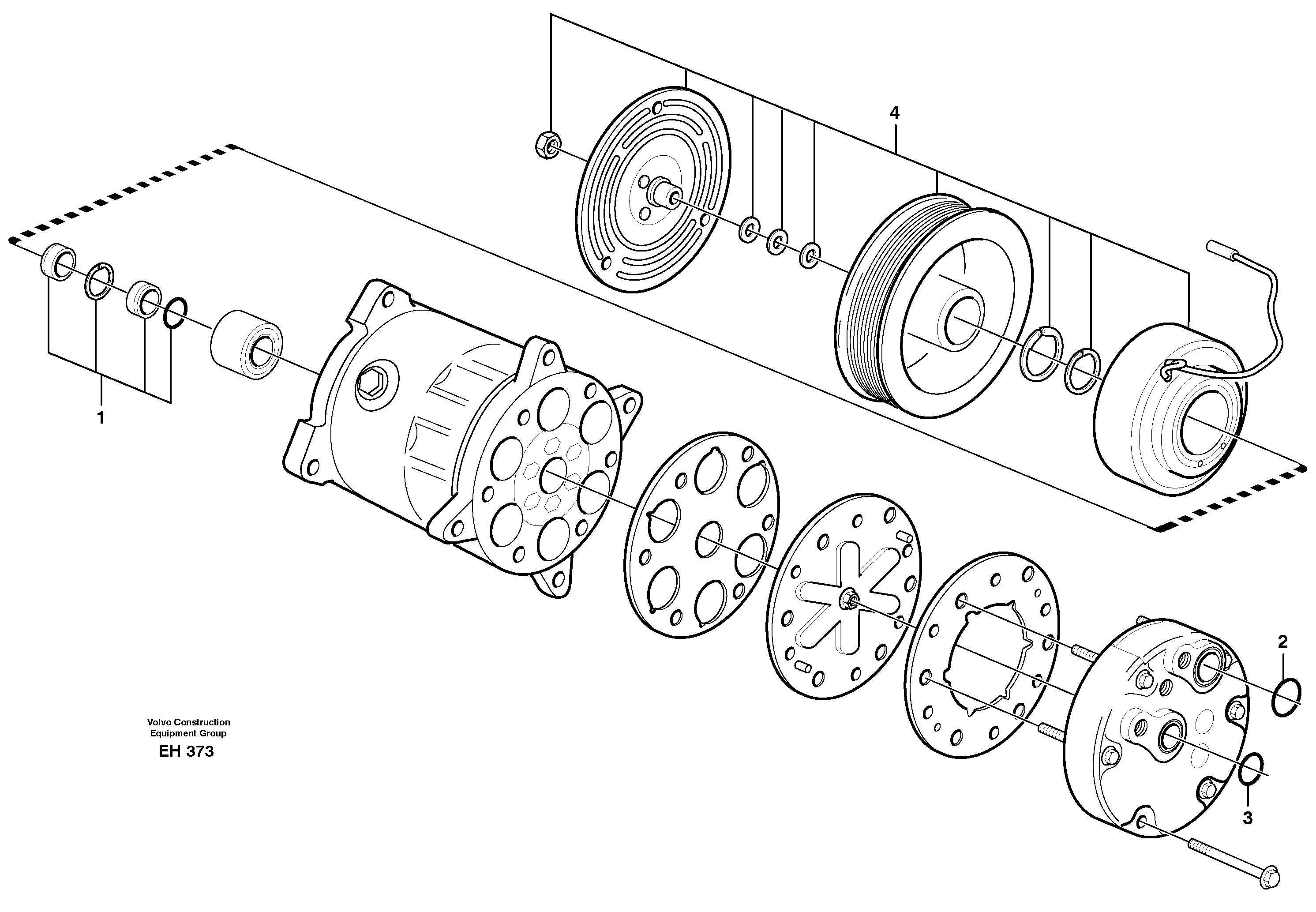 Compressor.  80240, 80241 — volvo parts diagram