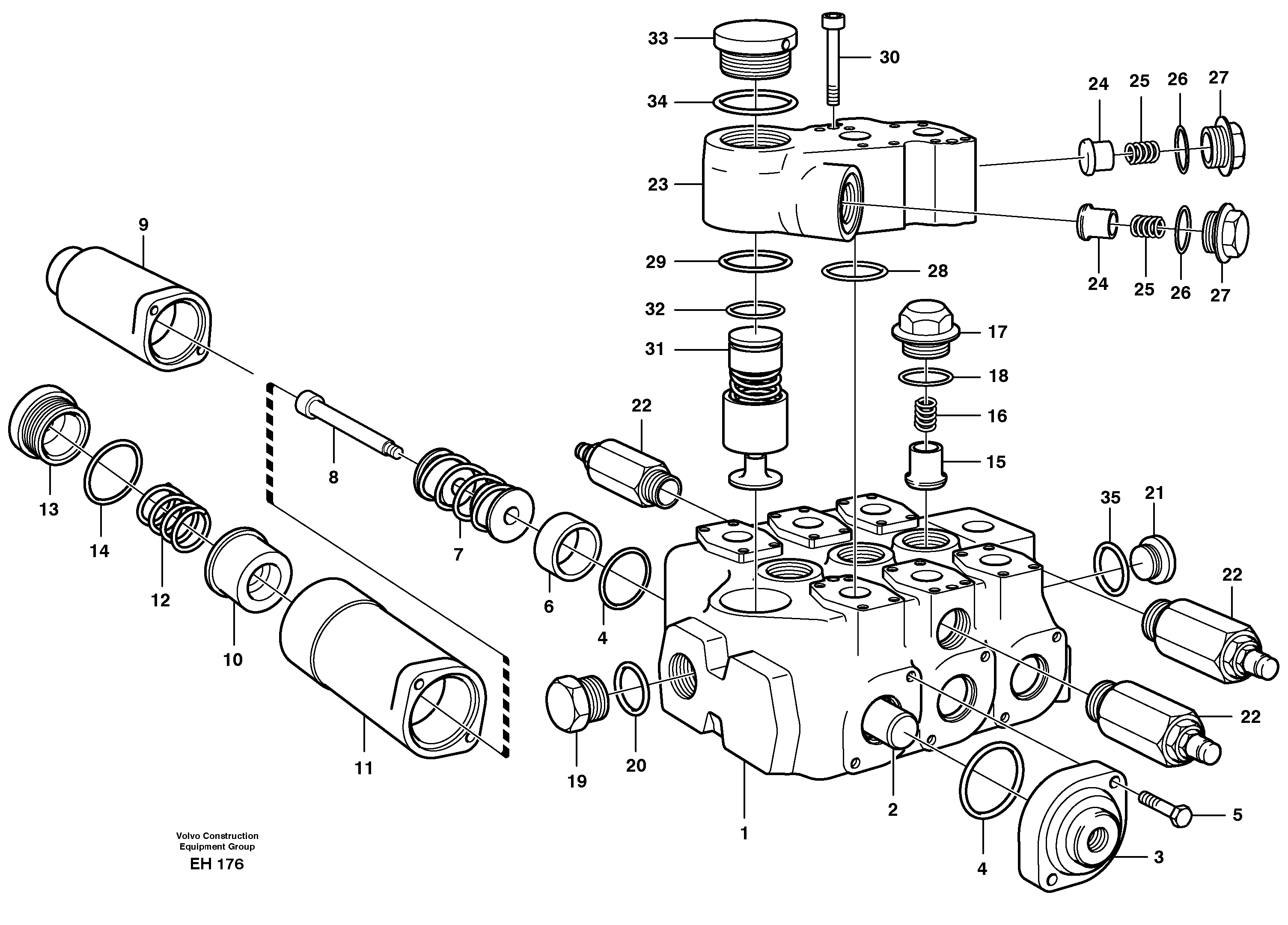 Control valve — volvo parts diagram