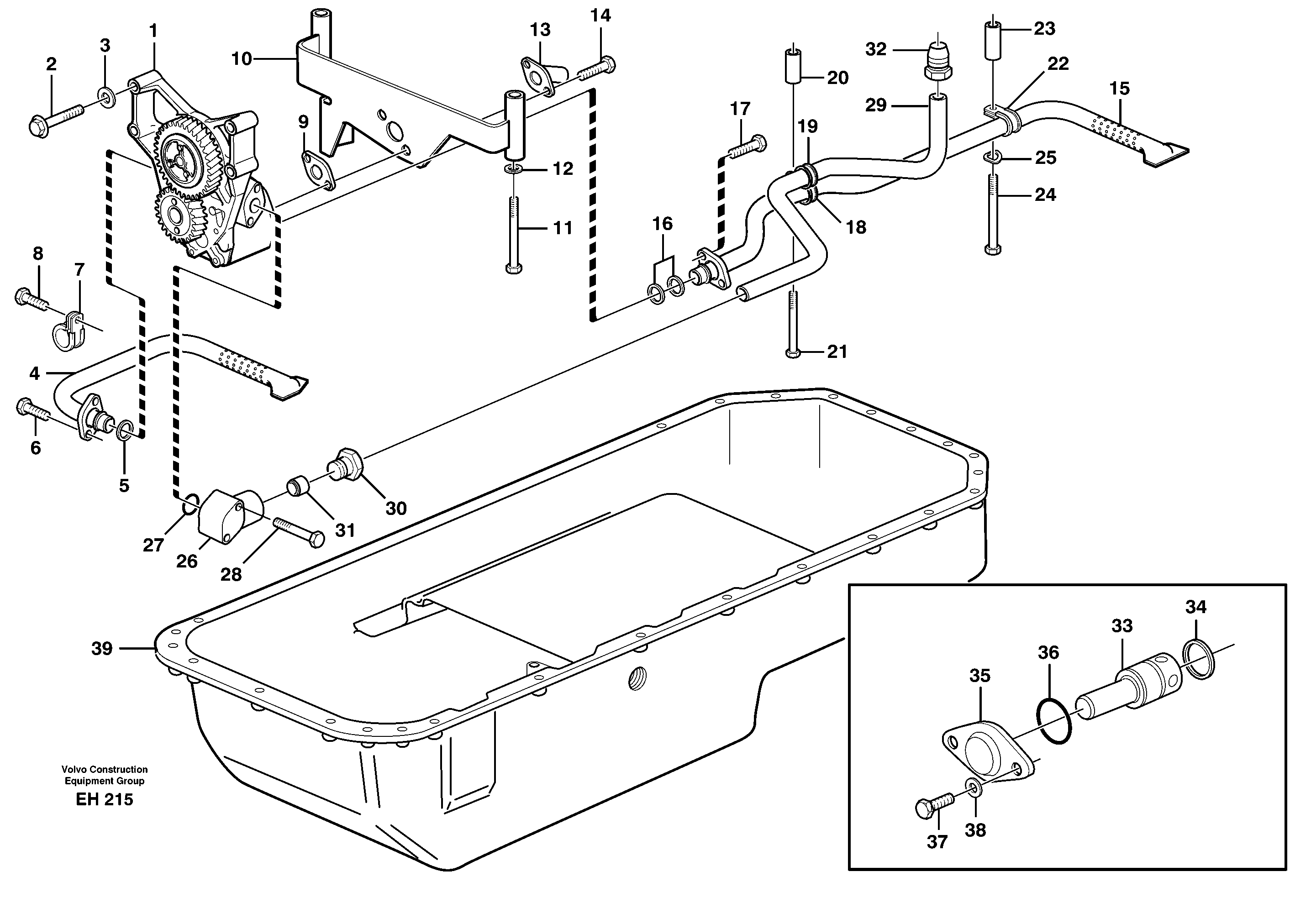 Lubricating oil system — volvo parts diagram