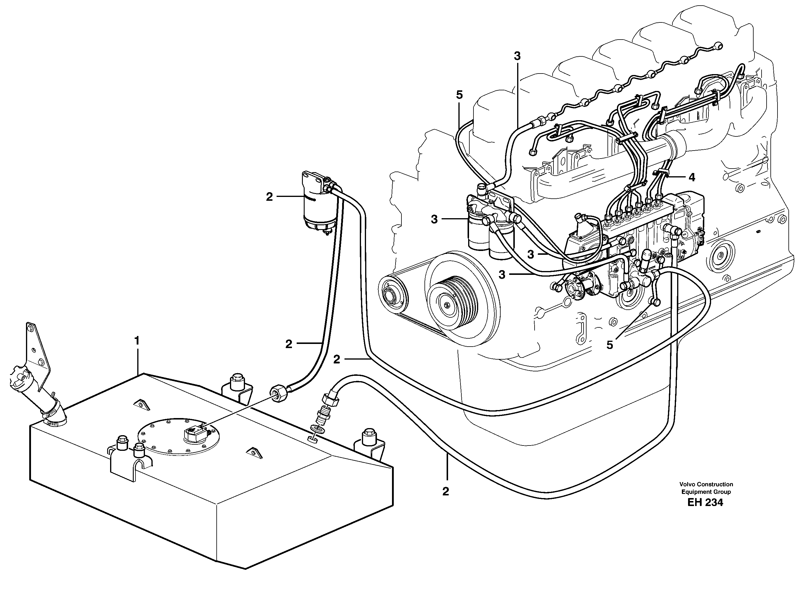 Fuel system — volvo parts diagram