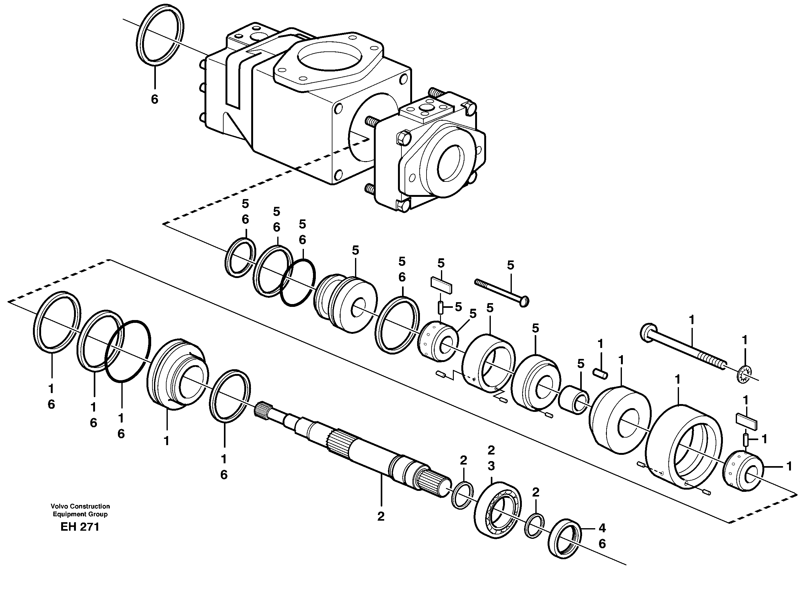 Hydraulic pump — volvo parts diagram