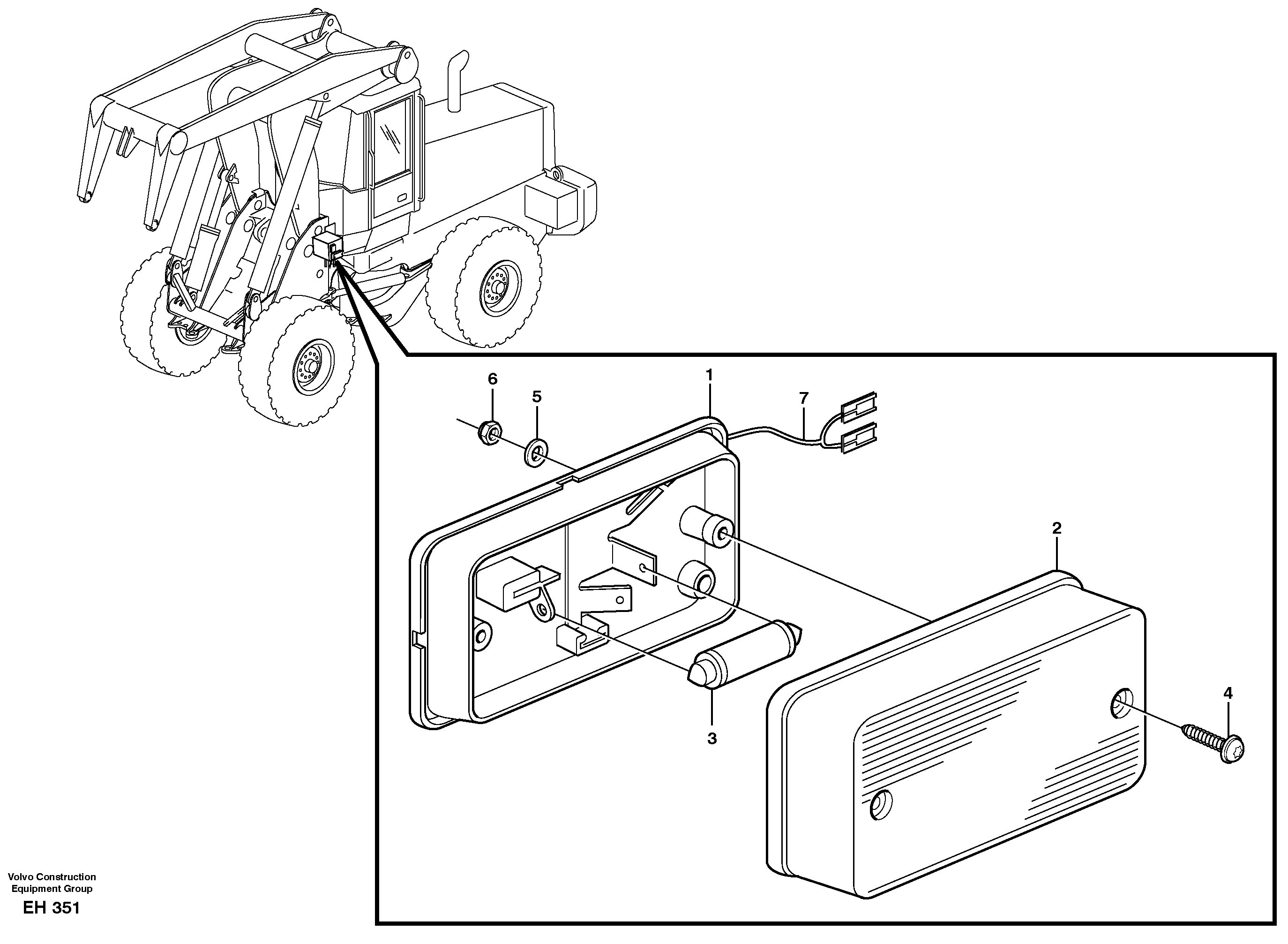 Side marking lamp.  80352 — volvo parts diagram