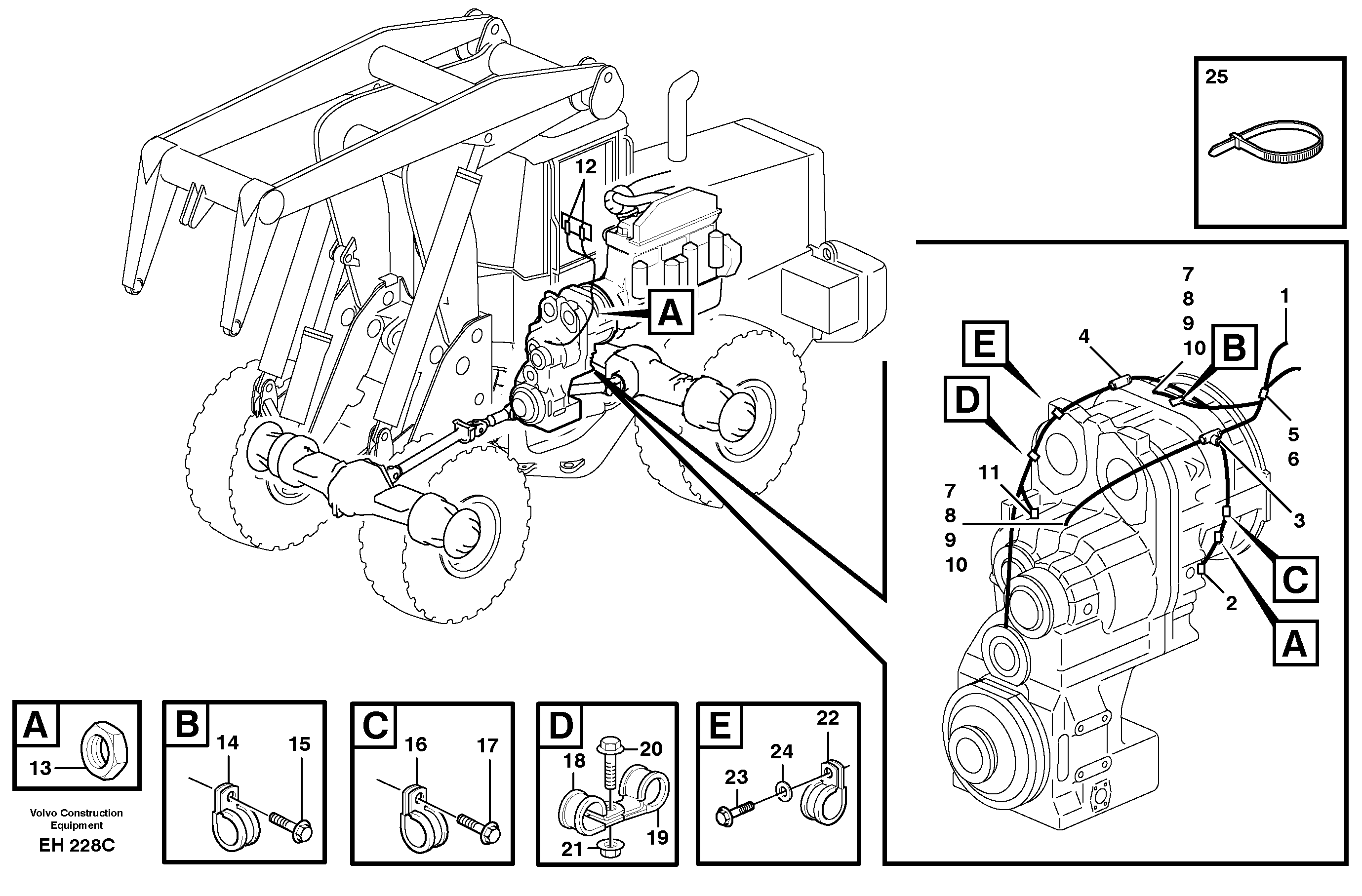 Cable harness, transmission — volvo parts diagram