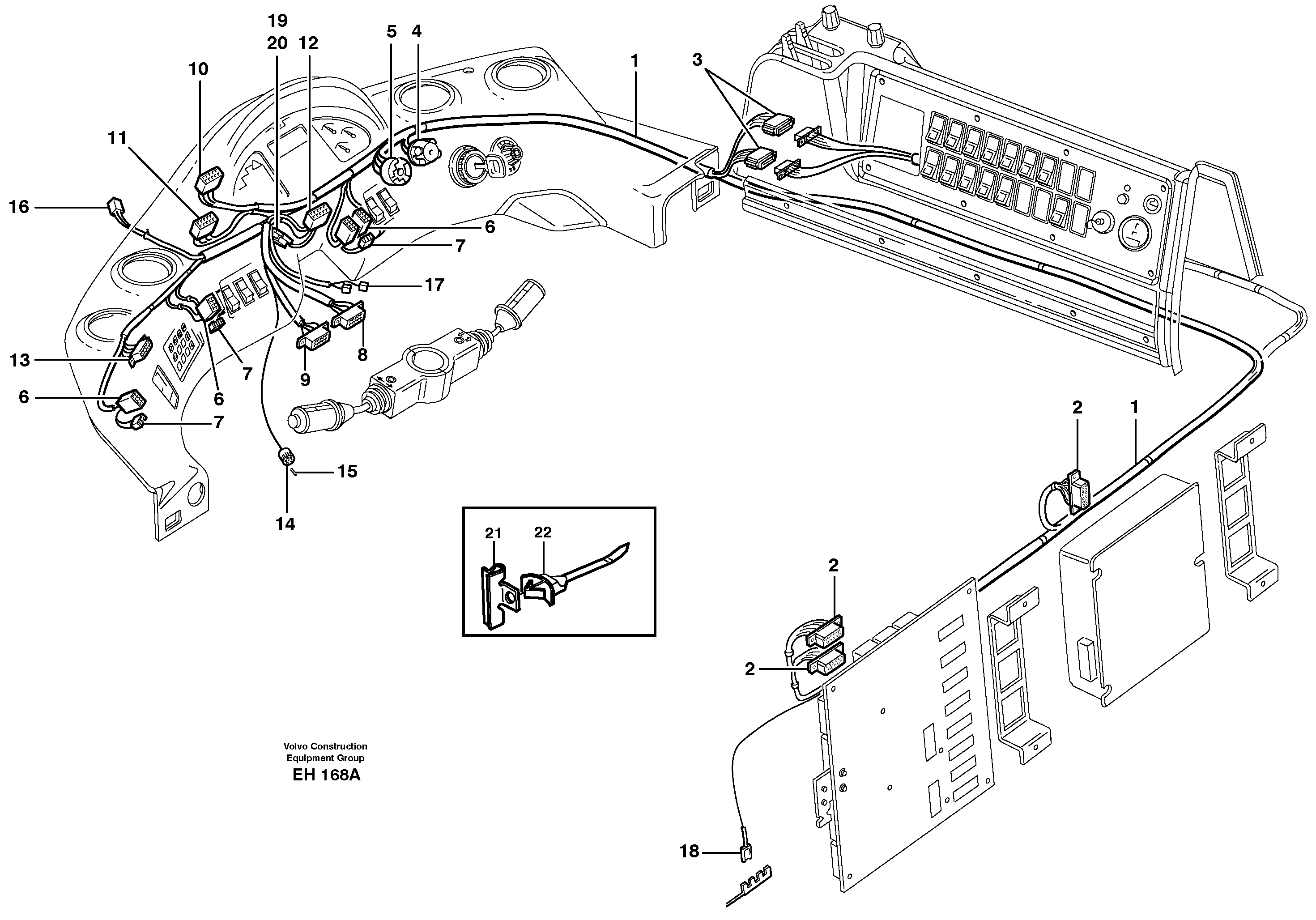 Cable harness, panel — volvo parts diagram