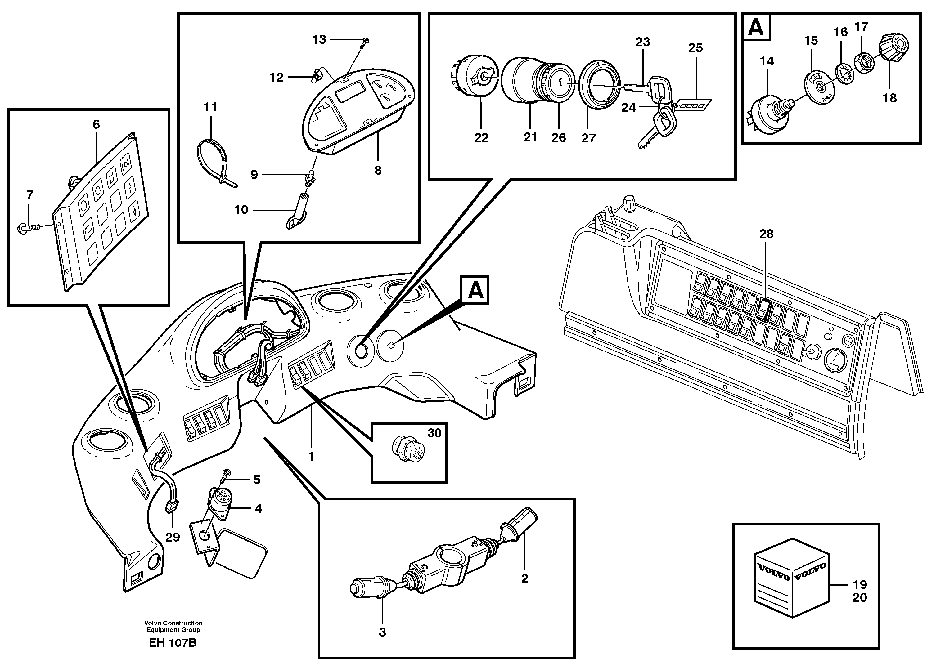 Instrument panel — volvo parts diagram