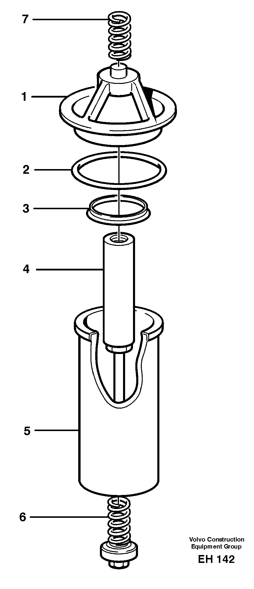 Hydraulic fluid filter — volvo parts diagram